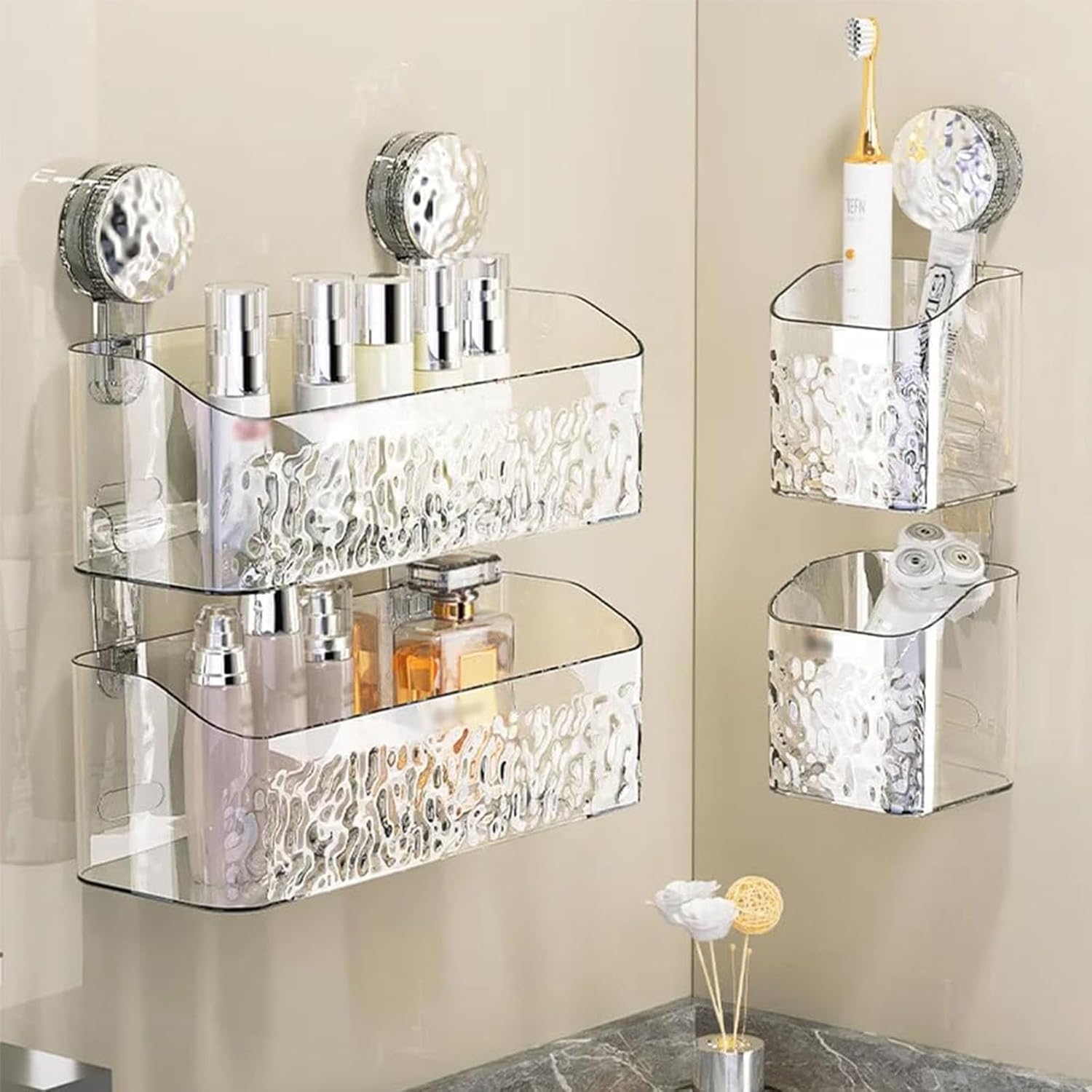Light Luxury Style Suction Cup Shower Caddy