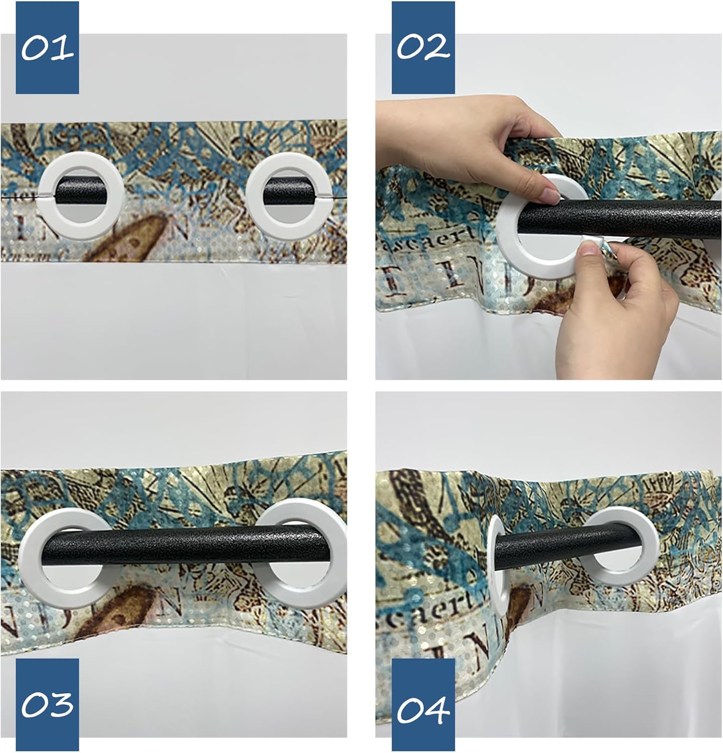 Final Friday Green and Teal Sea Turtle Shower Curtain Set