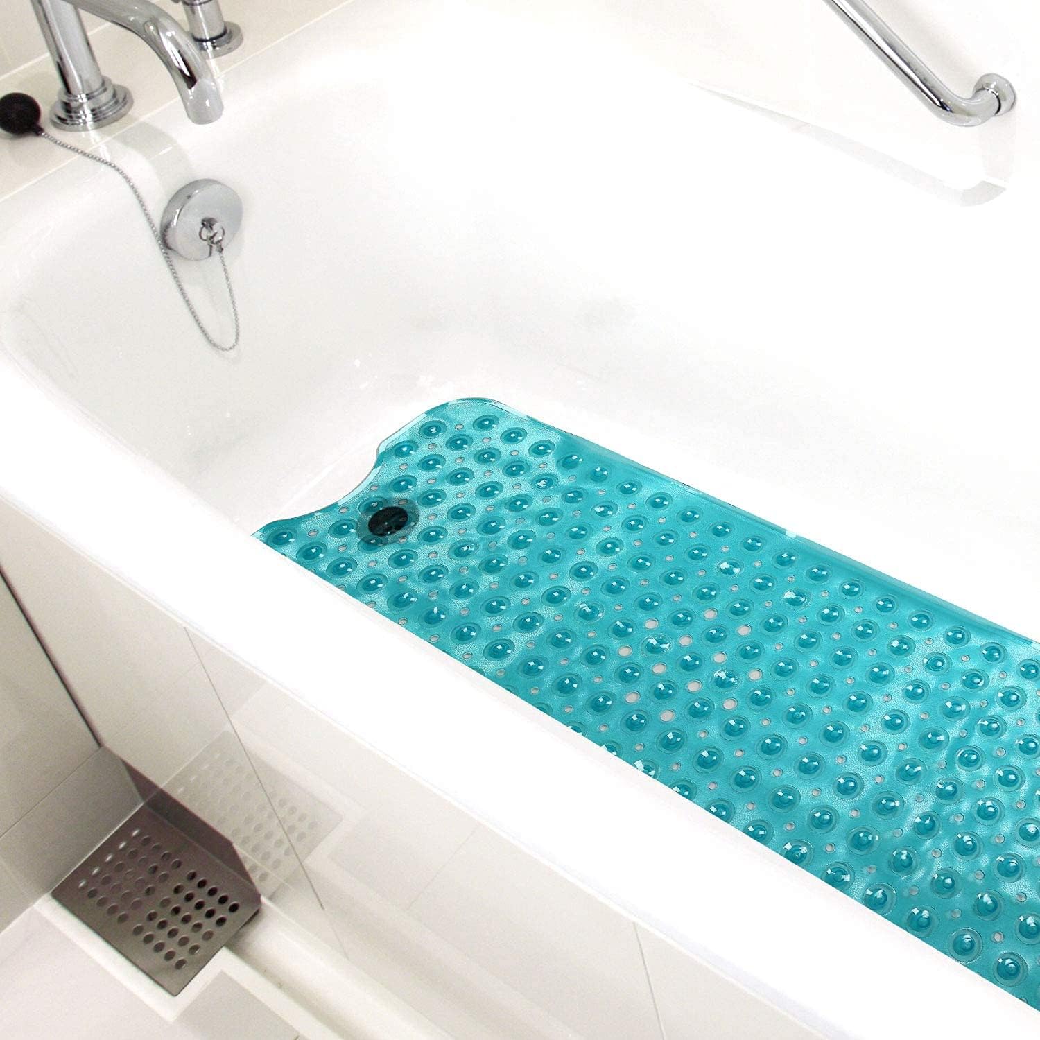HealthSmart Extra Large Bath Mat with Suction Cups and Drain Holes
