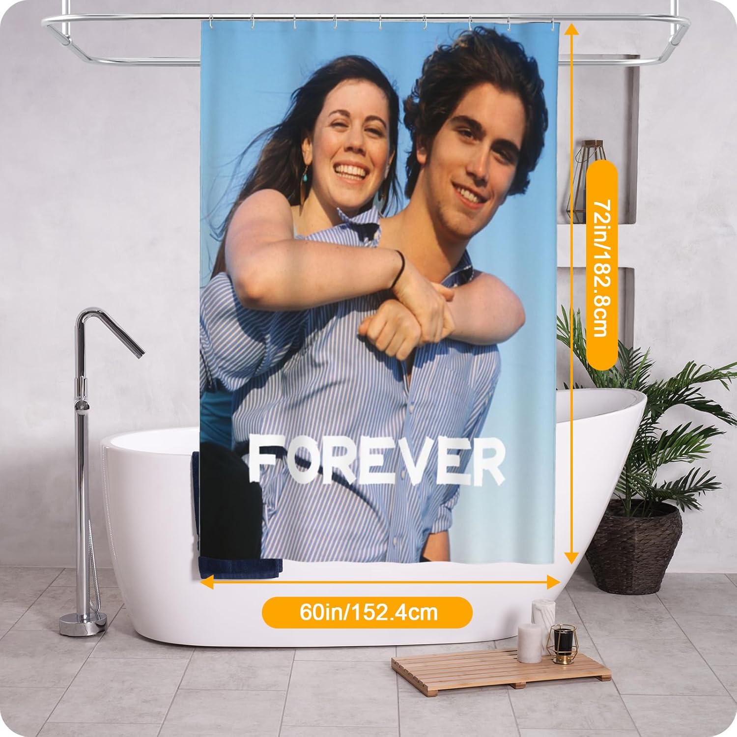Custom Shower Curtain with Picture Photo Design for Bathroom