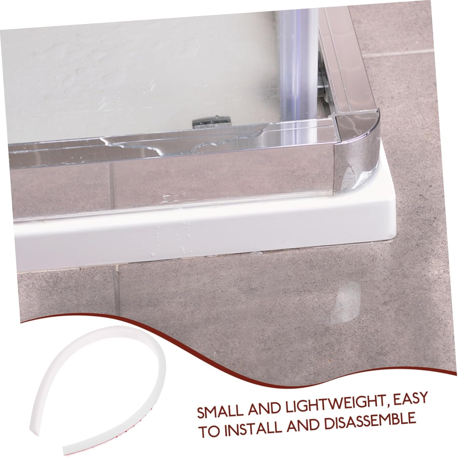 Veemoon Bathtub Splash Guard 50cm White Shower Water Barrier