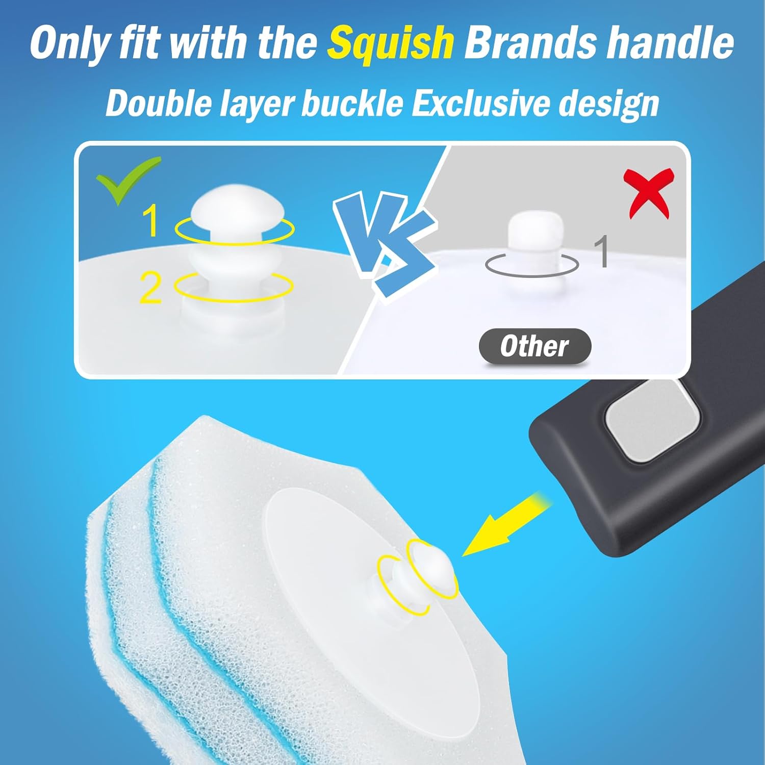 Squish 2 Kit Toilet Brush with 32 Refills