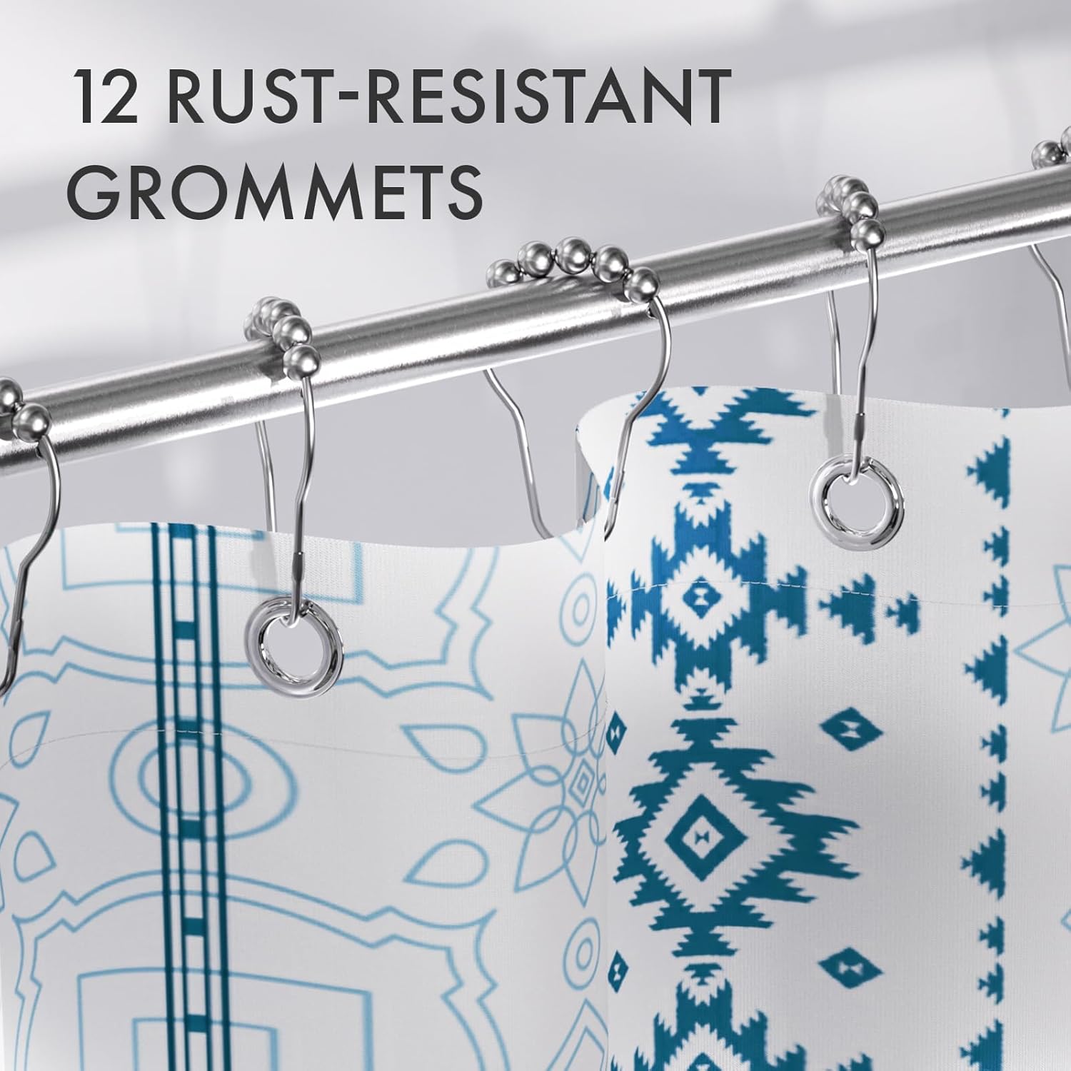 AmazerBath Boho Shower Curtain Set