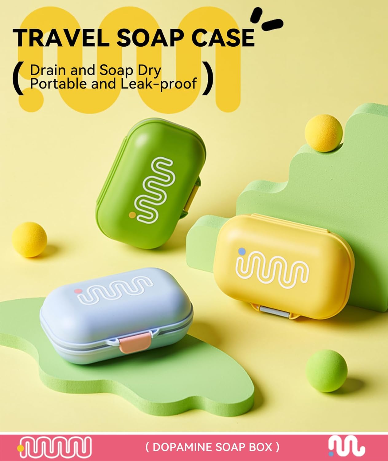 Travel Soap Case with Leakproof Lid and Drainage Tray 1