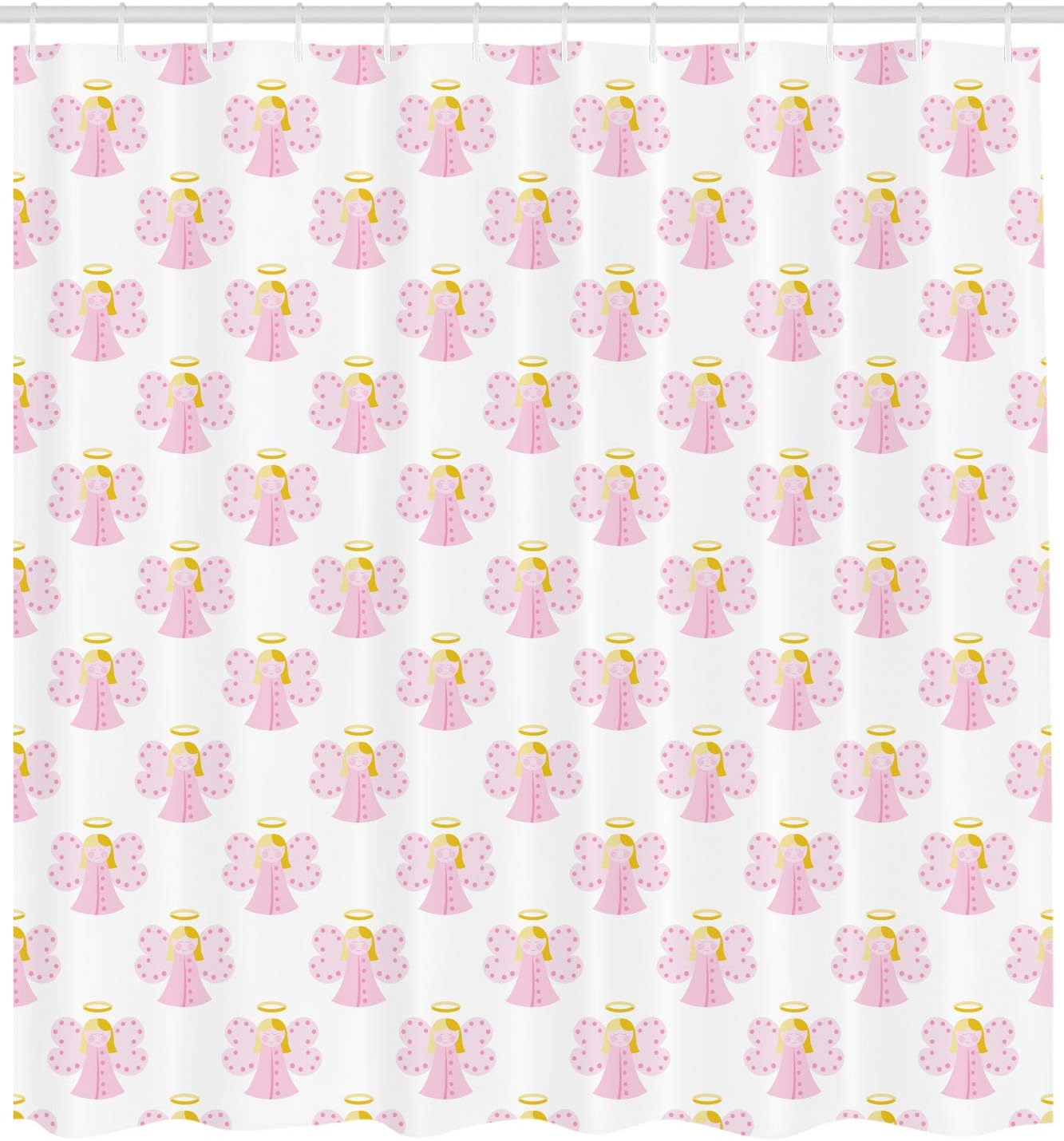 Ambesonne Angel Shower Curtain with Hooks