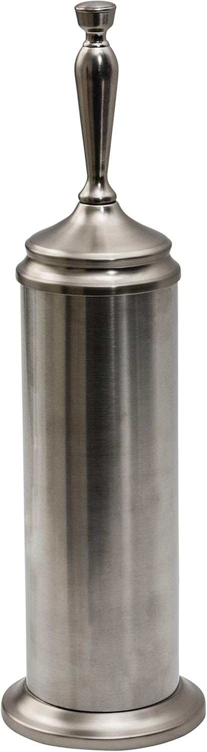 Splash Home Adora Toilet Brush with Holder - Satin Nickel 1