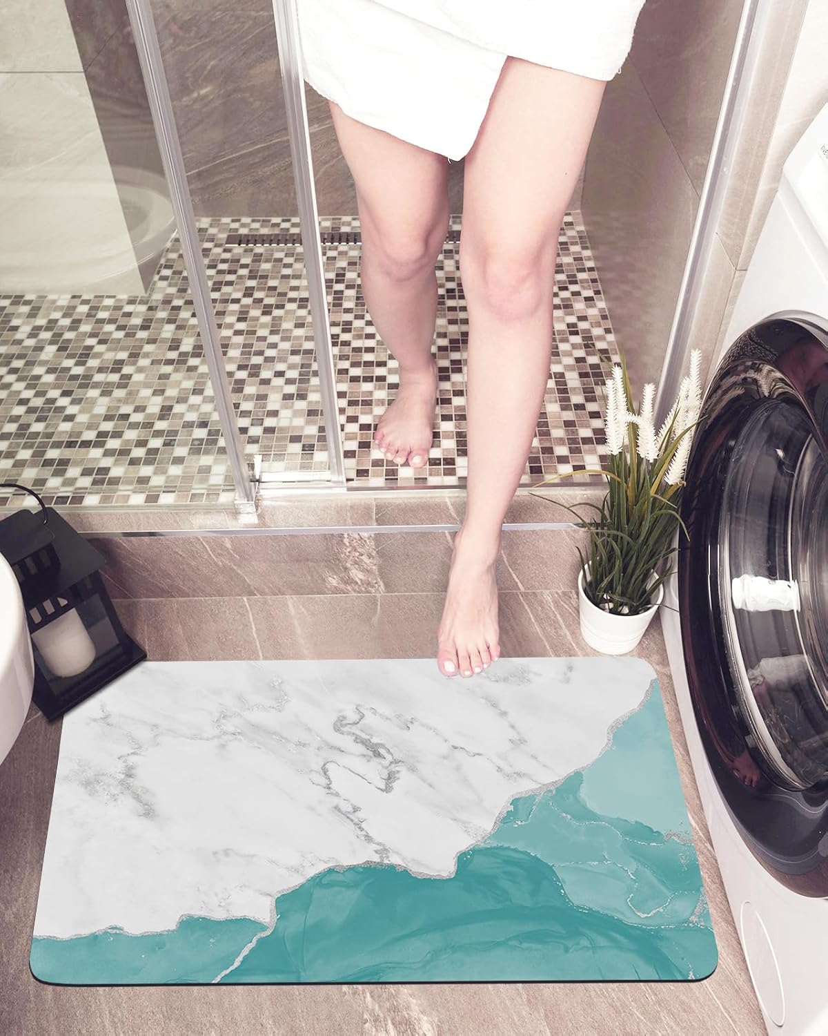 Zhangzhiguo 16x24 Bath Mat Non-Slip Quick Dry