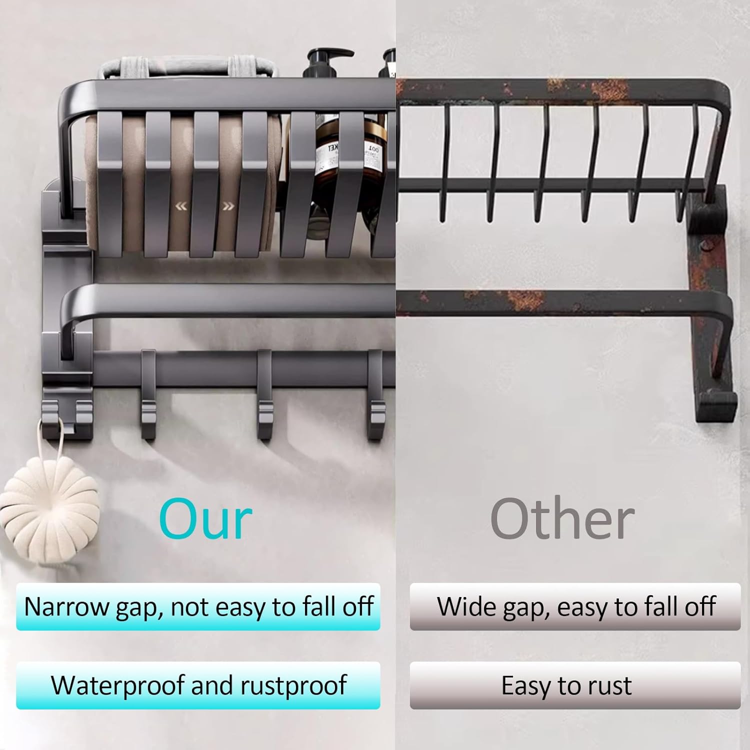 Trez Treamer No Drilling Shower Organizer 2-Story Basket