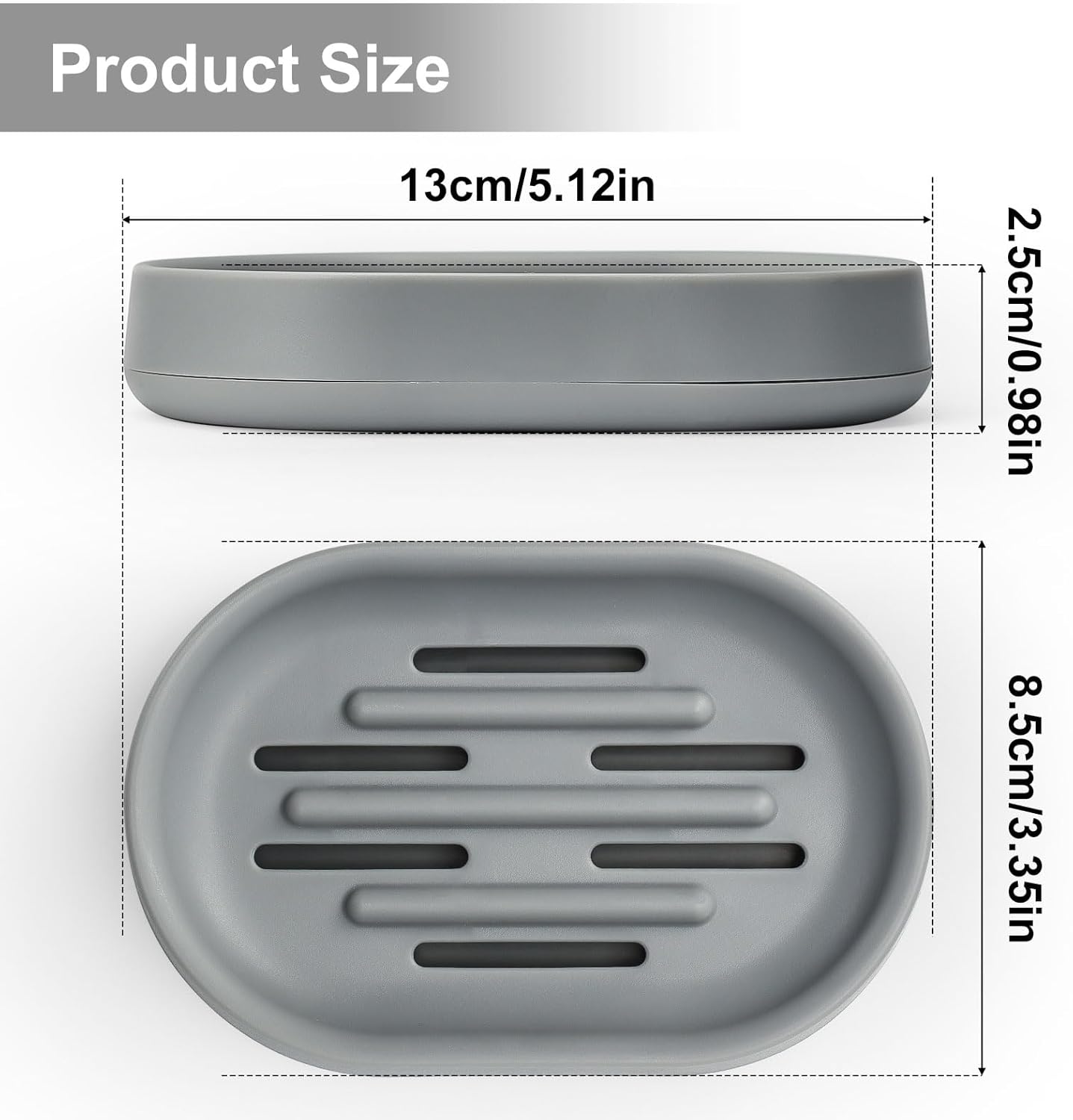 Topsky 2 Pack Soap Dishes with Drip Tray 1