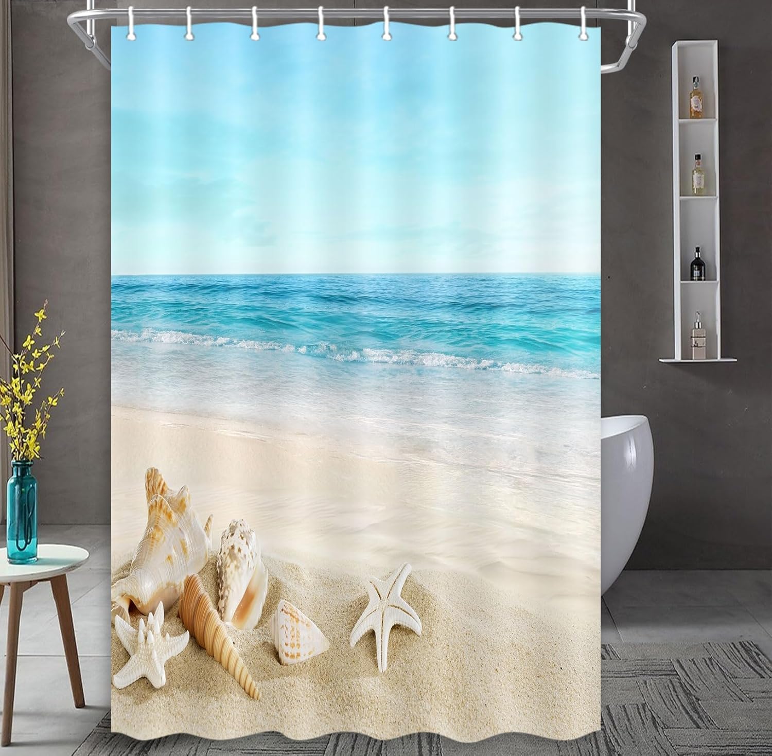 JAWO Beach Shower Curtain 48x72 Inches 1