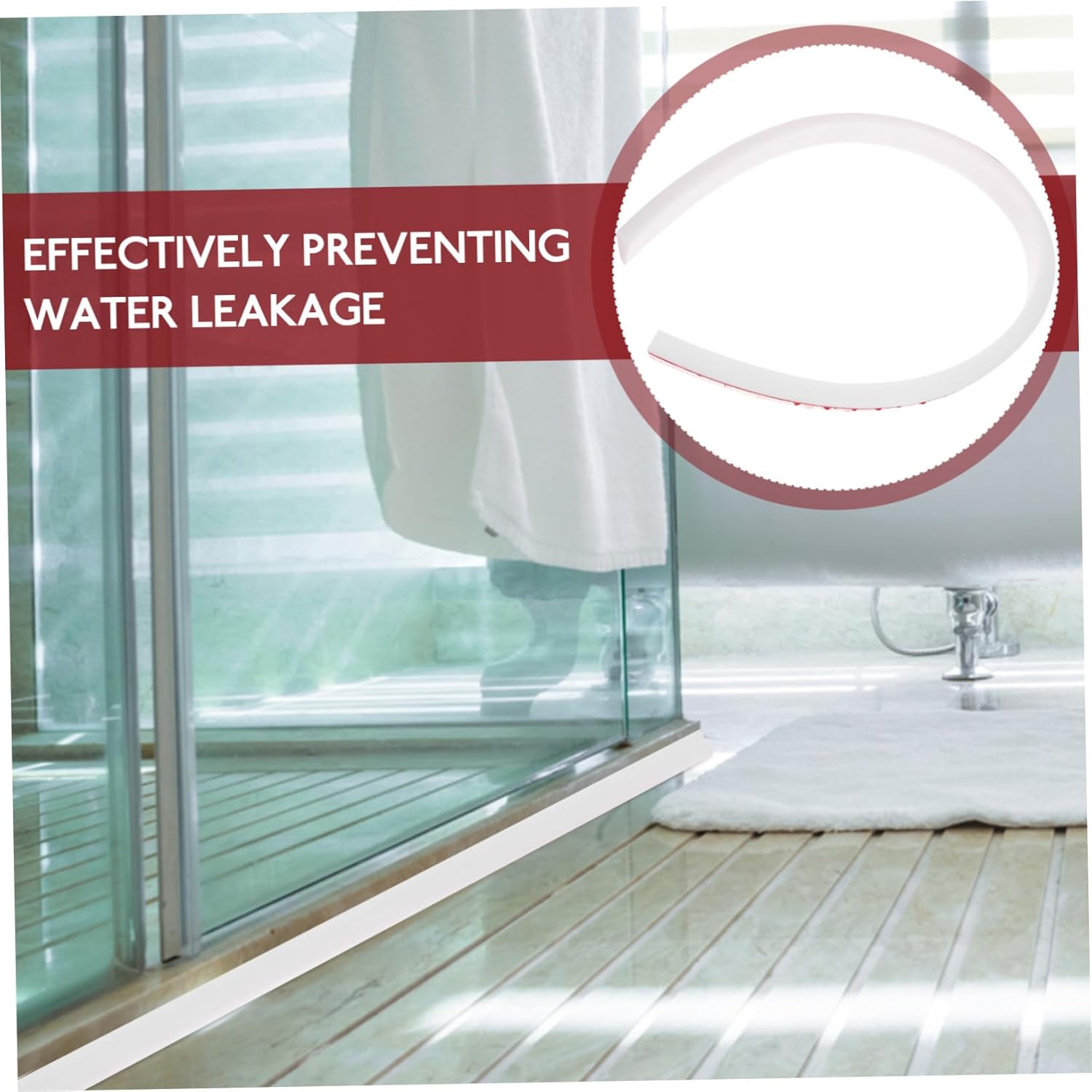 TEHAUX Water Guard Strip Shower Drain Stopper for Boys Girls
