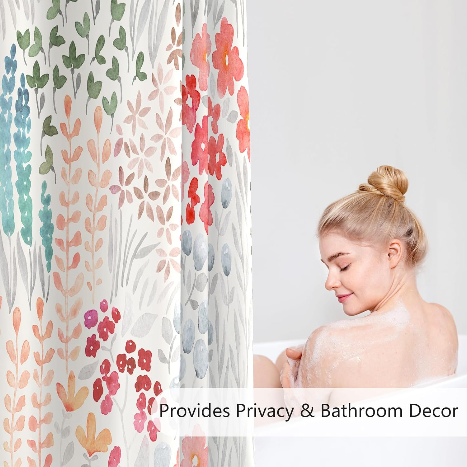 MAYZUS Small Stall Shower Curtain Set 36x72 Inch