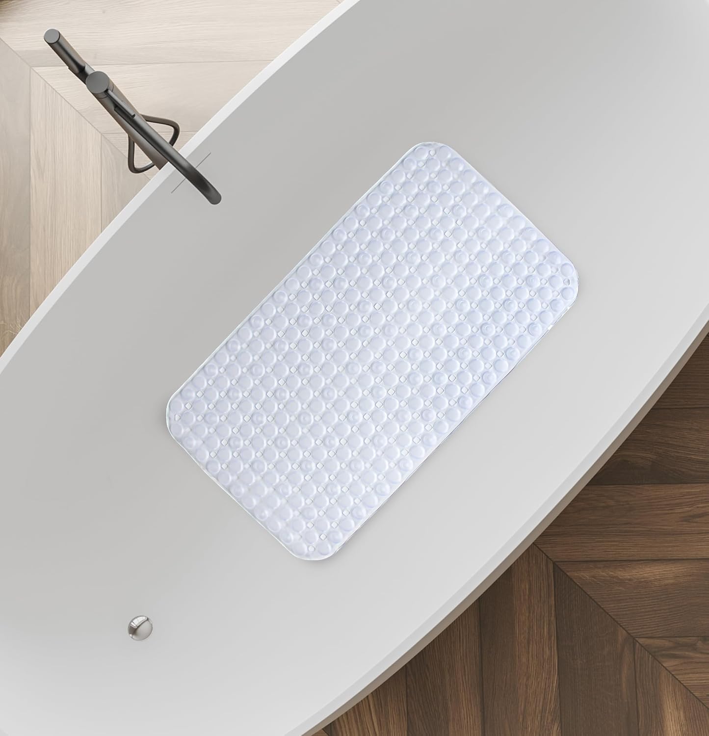 Splash Home Pop Bathtub Mat Non-Slip PVC - Clear