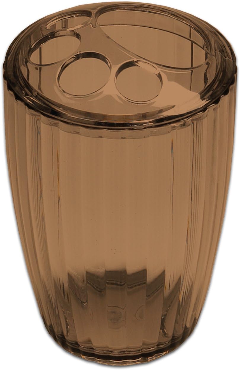 Sweet Home Collection Durable Acrylic Toothbrush Holder - Brown