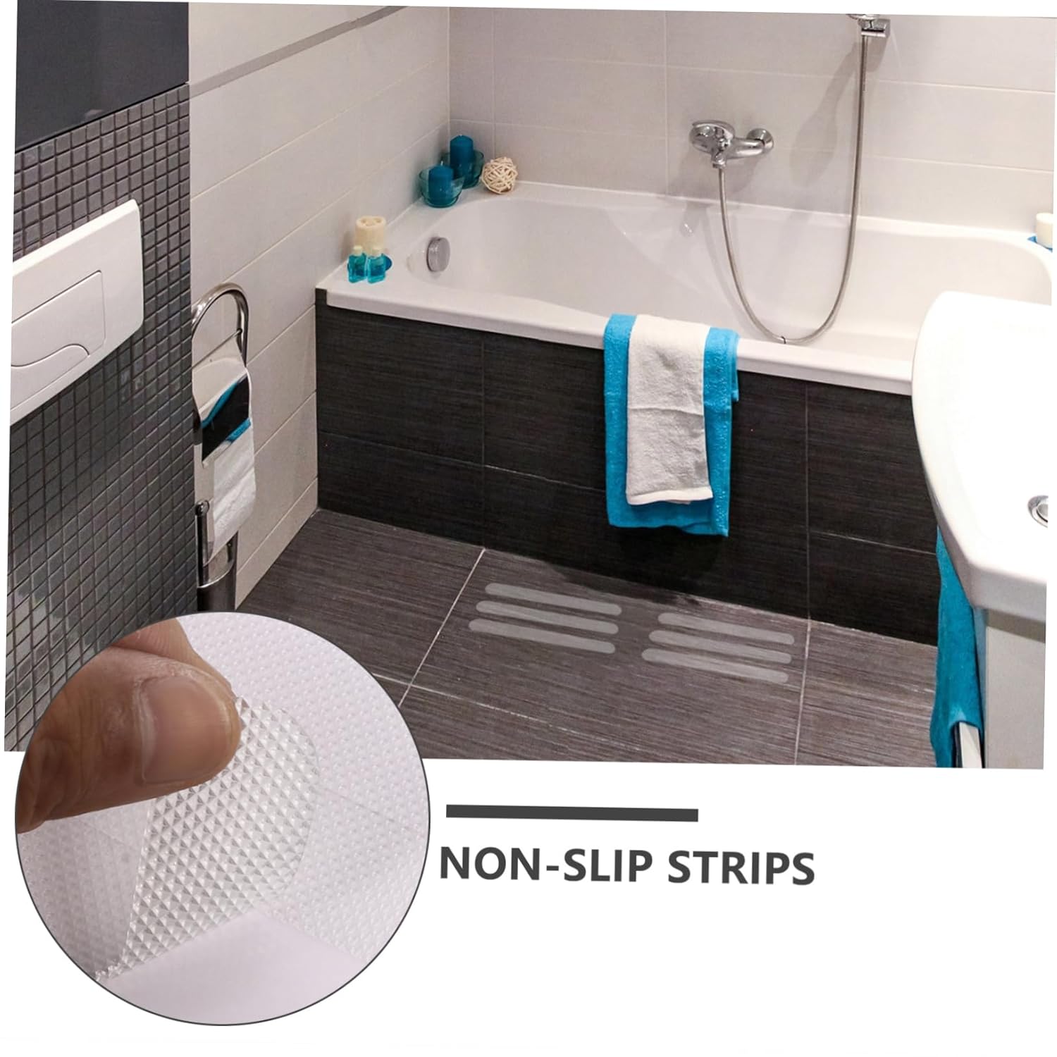 MAGICLULU Non-Slip Bath Tub Stickers 24pcs Strong Adhesive Anti-Skid Strips