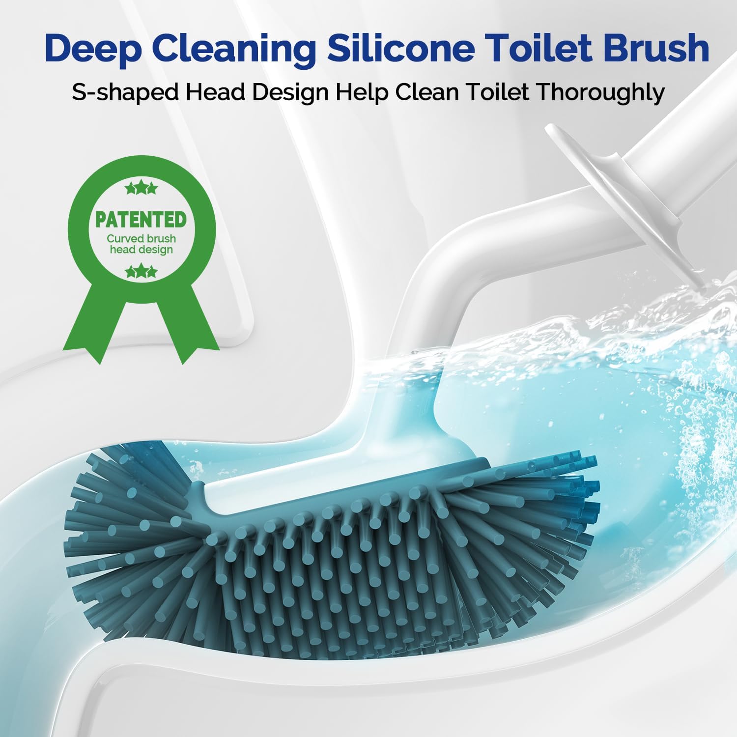 HAMITOR Toilet Brush Holder Set - 2 Pack White