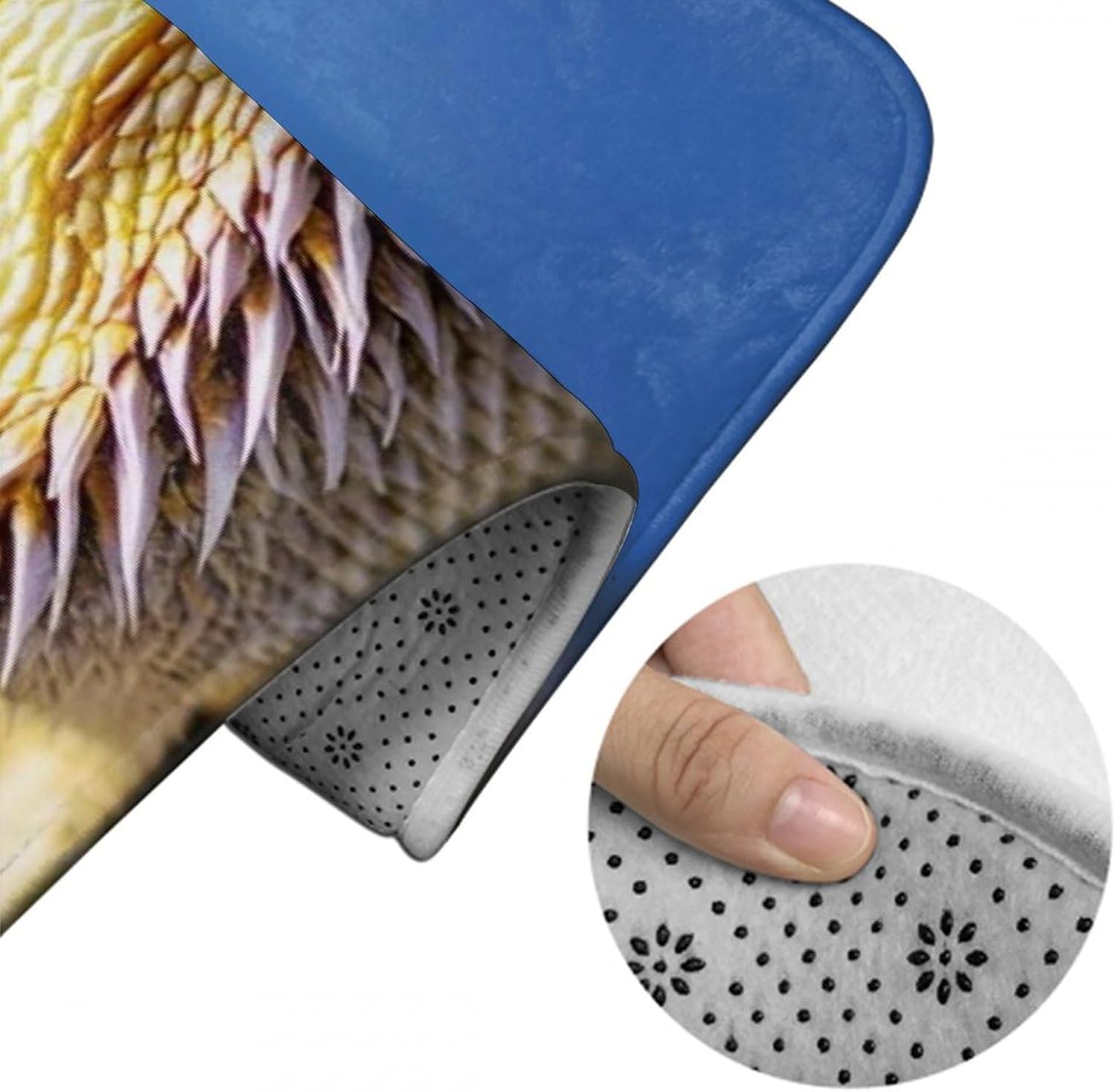 BoomDragon Anti-Slip Bath Mat with Funny Bearded Dragon Design