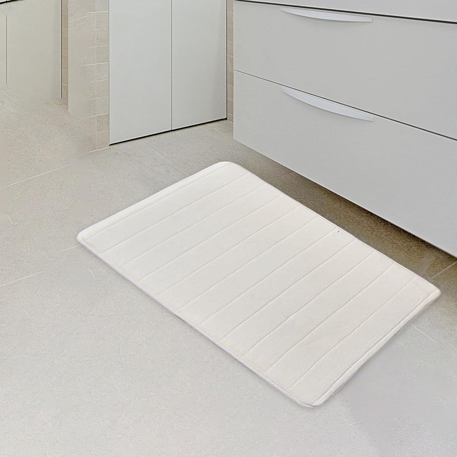 Duiaynke Floor Mat Anti-Skid Bathtub Rug Beige 40x60cm