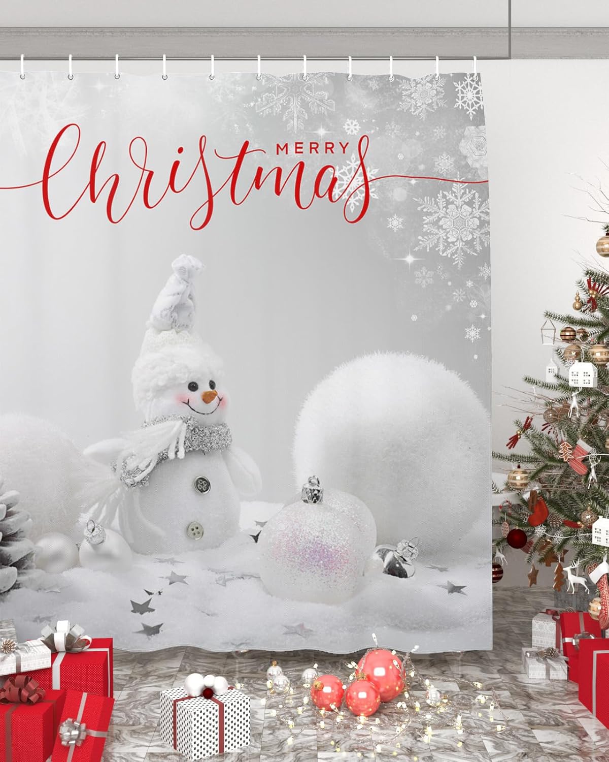 ZOE GARDEN Christmas Bathroom Set with Rug and Accessories