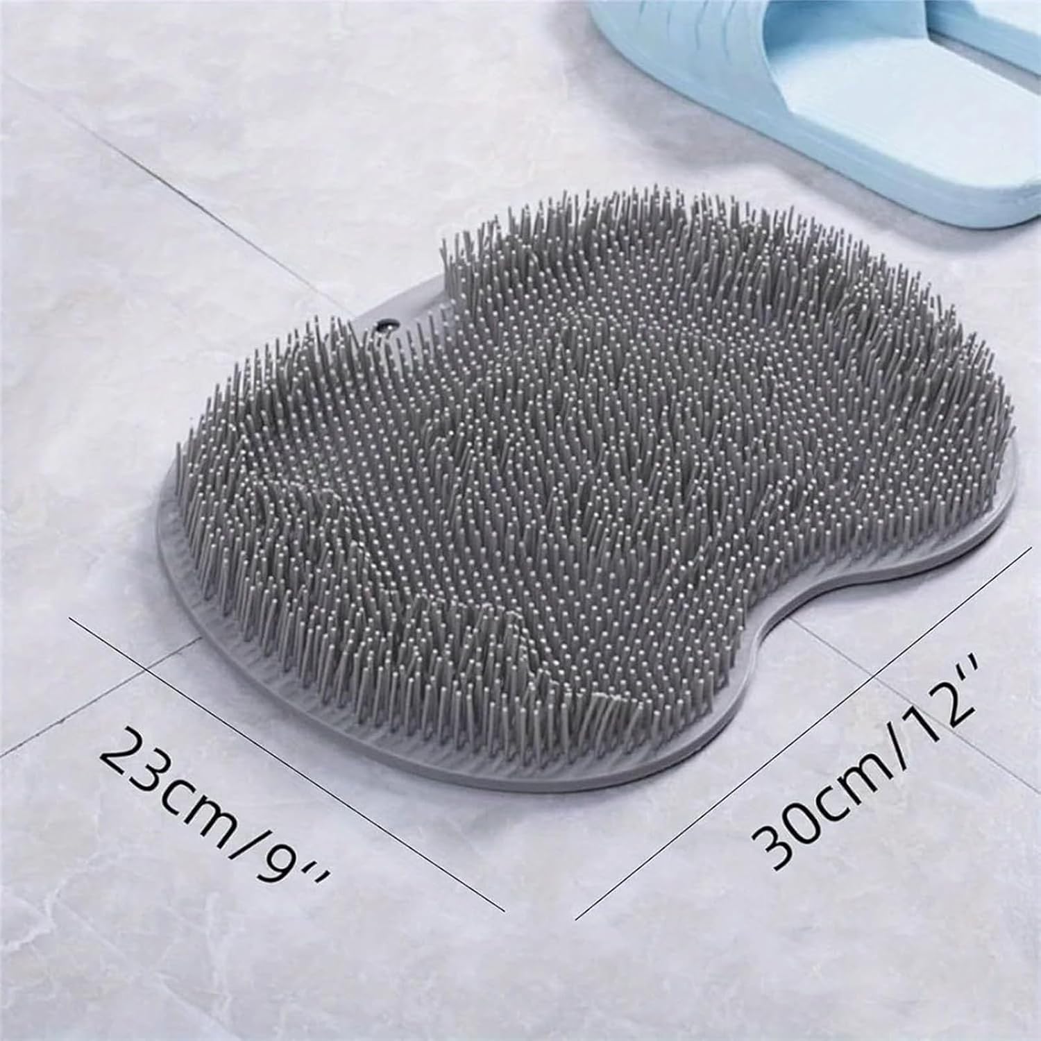 Gilusen Hands-Free Foot Scrubber Mat with Suction Cups Yellow