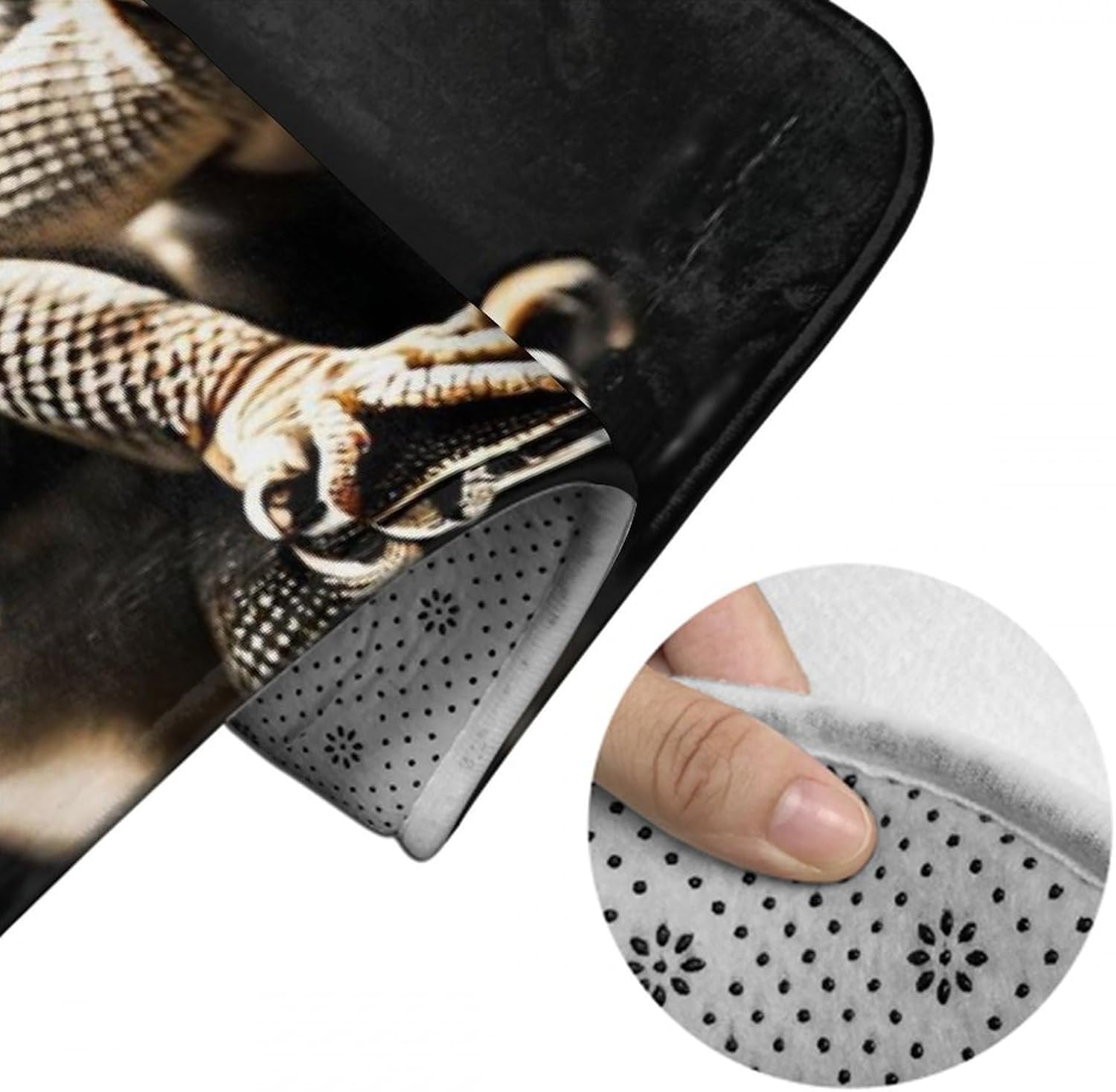 BoomDragon Anti-Slip Bath Mat with Cool Bearded Dragon Pattern