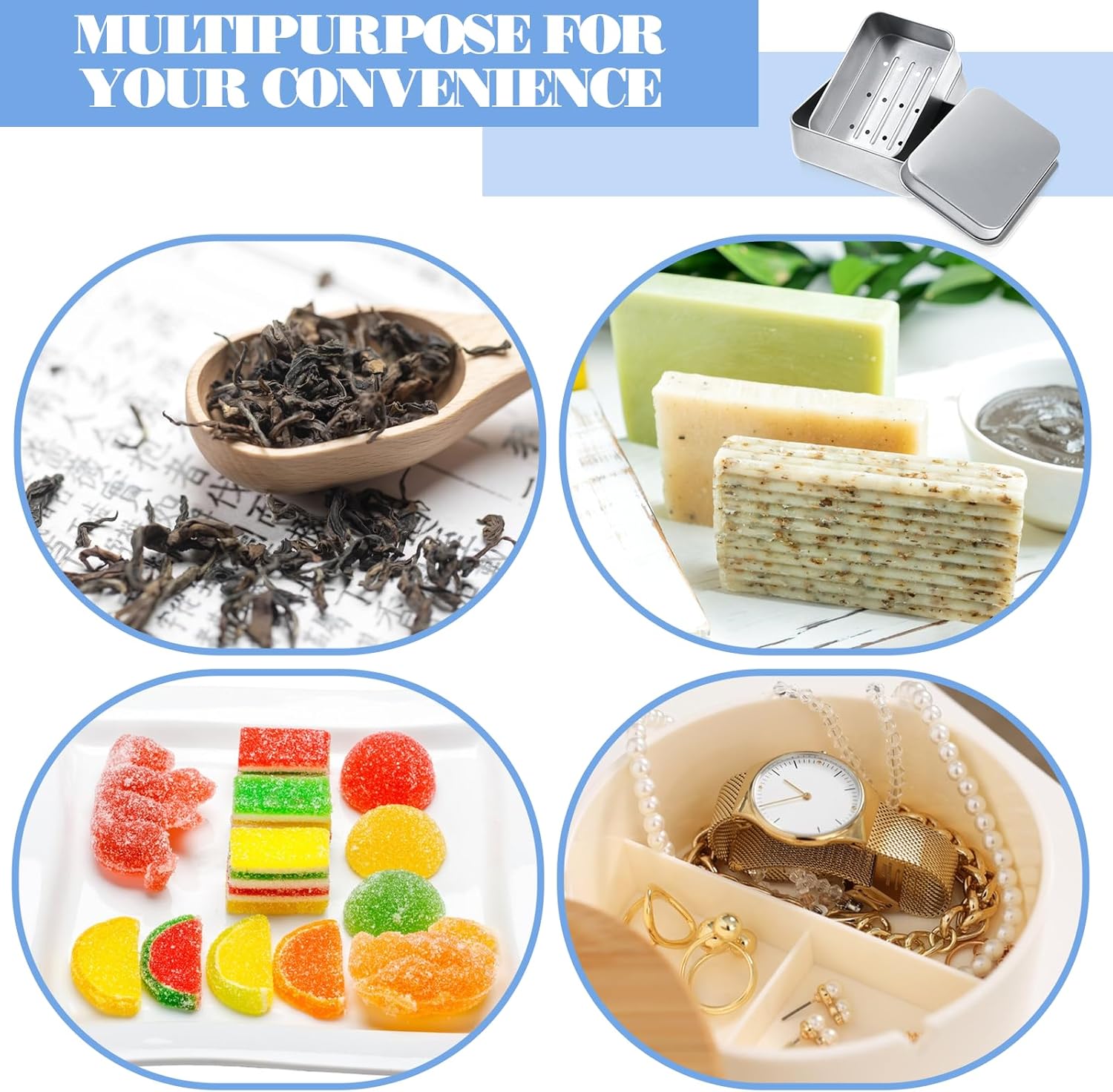 Piriuuo Travel Soap Container with Lid