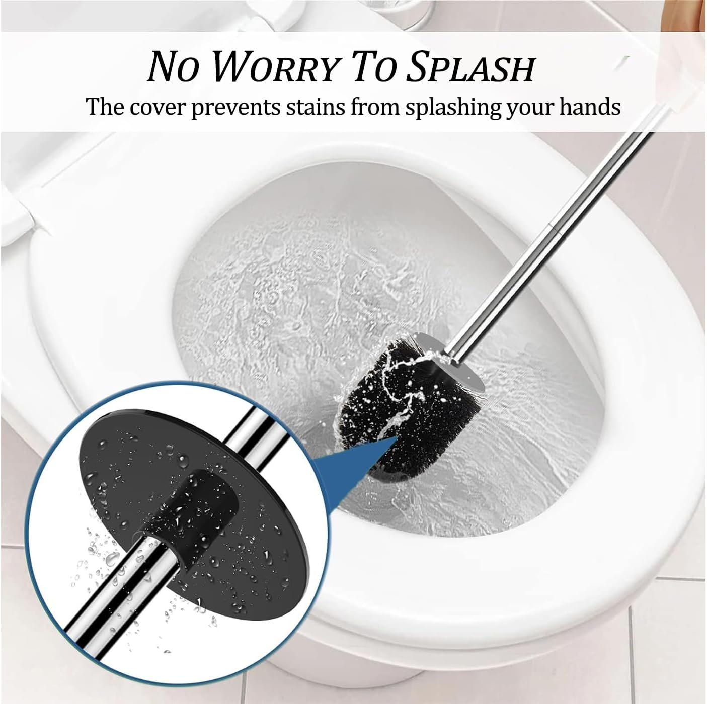 Octopus Toilet Brush Holder Set with Adjustable Handle 1