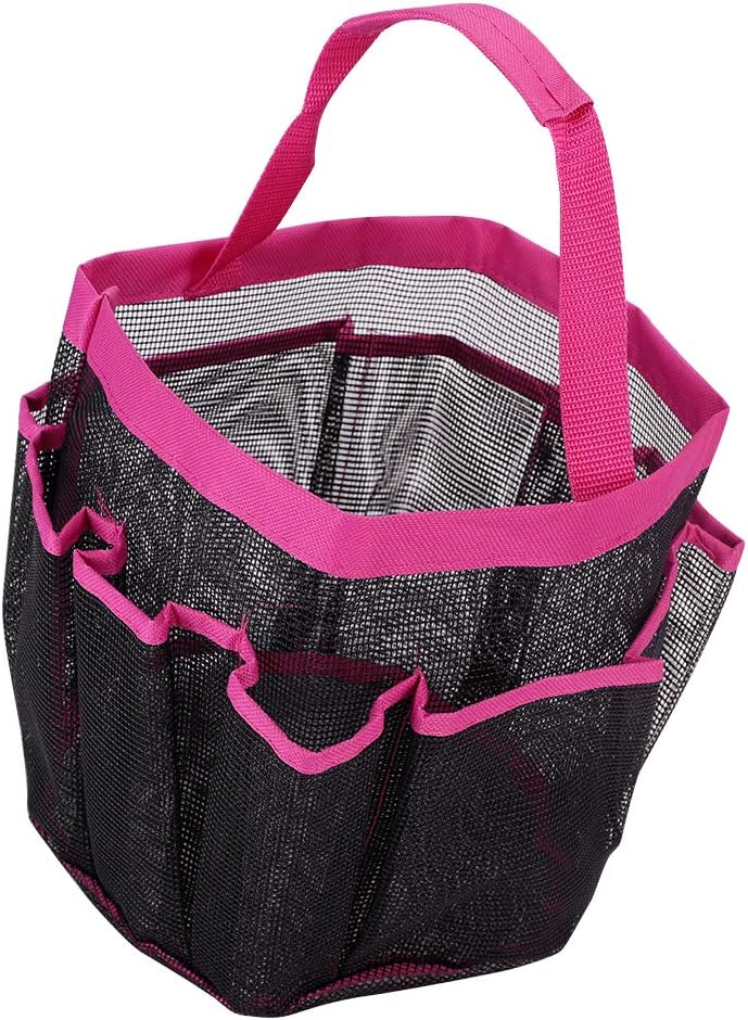 SIQITECHNO Mesh Shower Caddy with 8 Pockets Portable Tote Bag