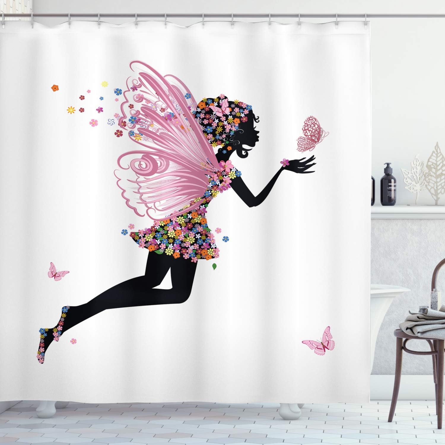Ambesonne Tale Shower Curtain Set with Hooks