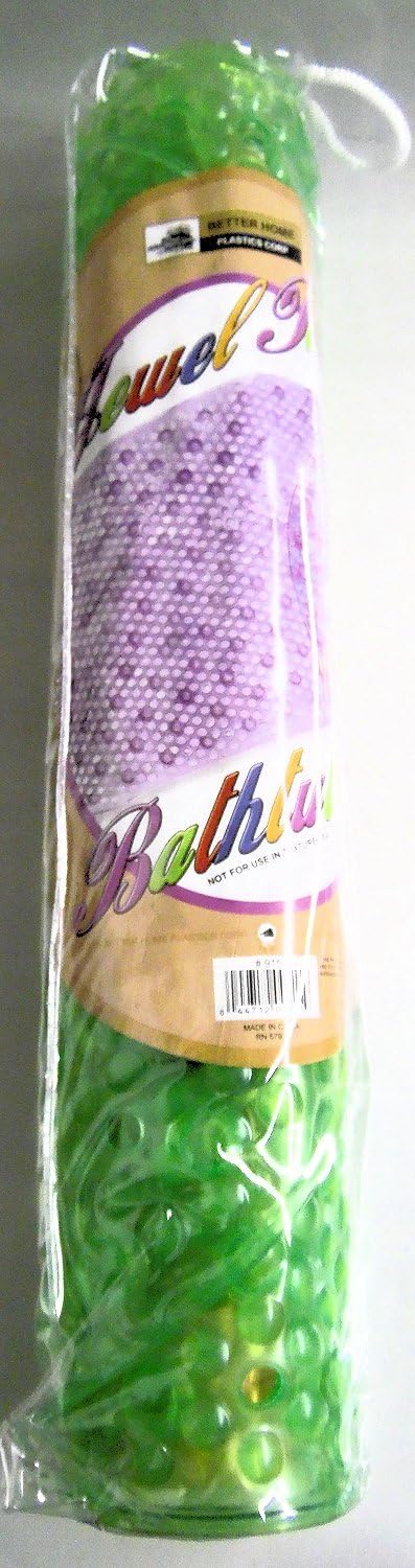 Jewel Tone Bubble Bathtub Mat - 16 x 28 Non-Slip Green