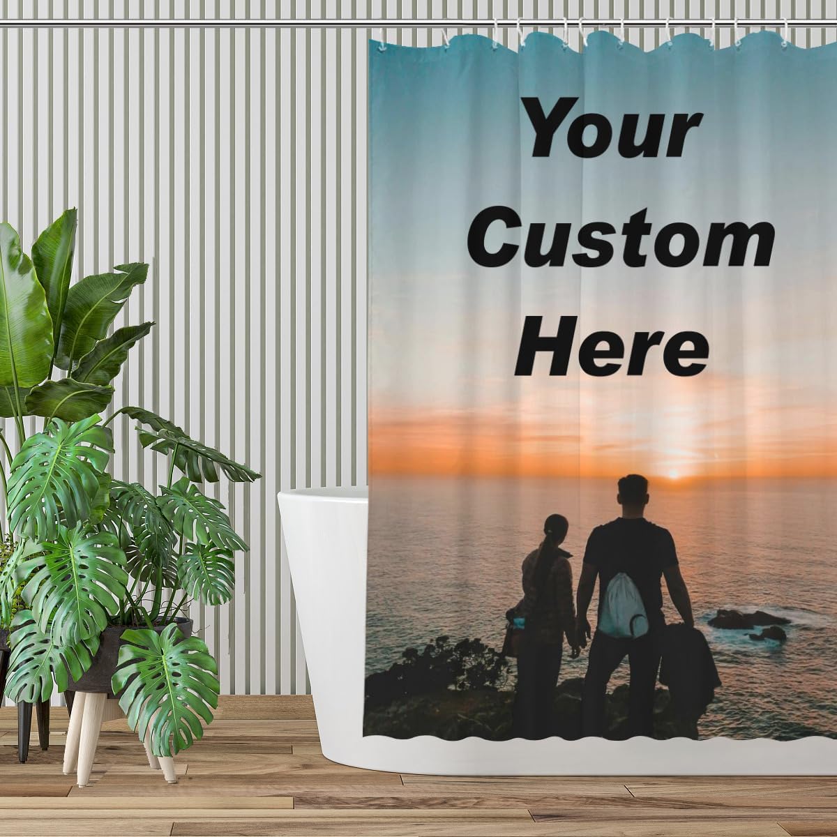 Customized Shower Curtain with Photo Personalization