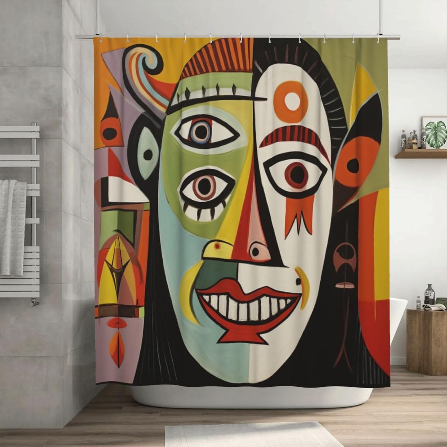 DAOWANGZUO Laughing Boy Shower Curtain Set