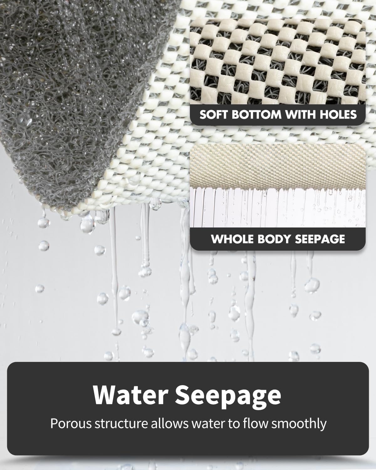 Non-Slip Bathtub Mat 16x24 Inch Quick Drying