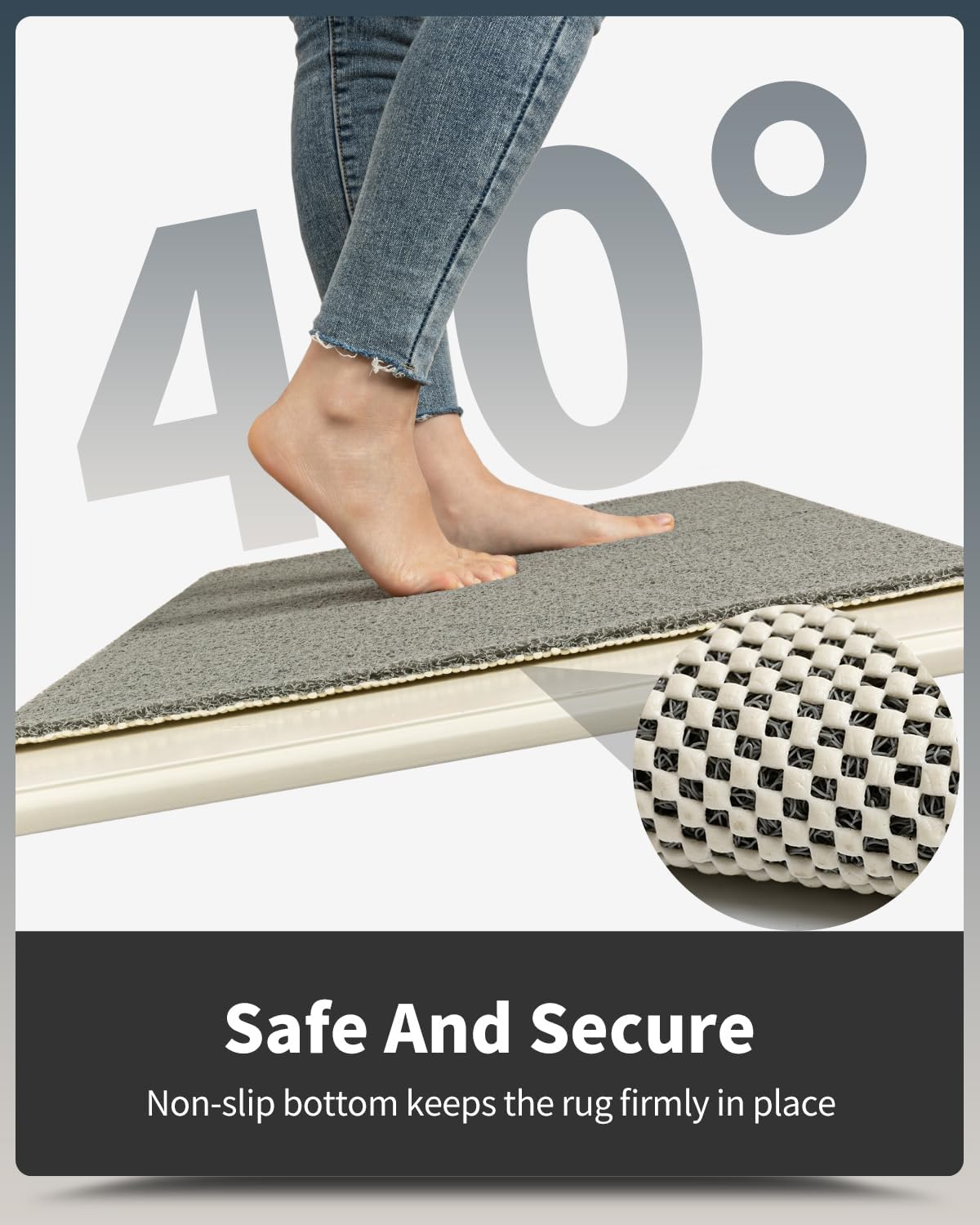 Non-Slip Bathtub Mat 16x24 Inch Quick Drying