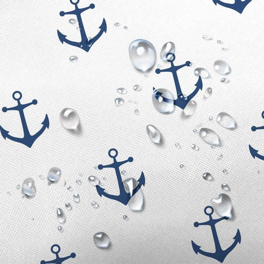 DYNH Nautical Anchor Shower Curtain Set 72x72 Inch Navy Blue