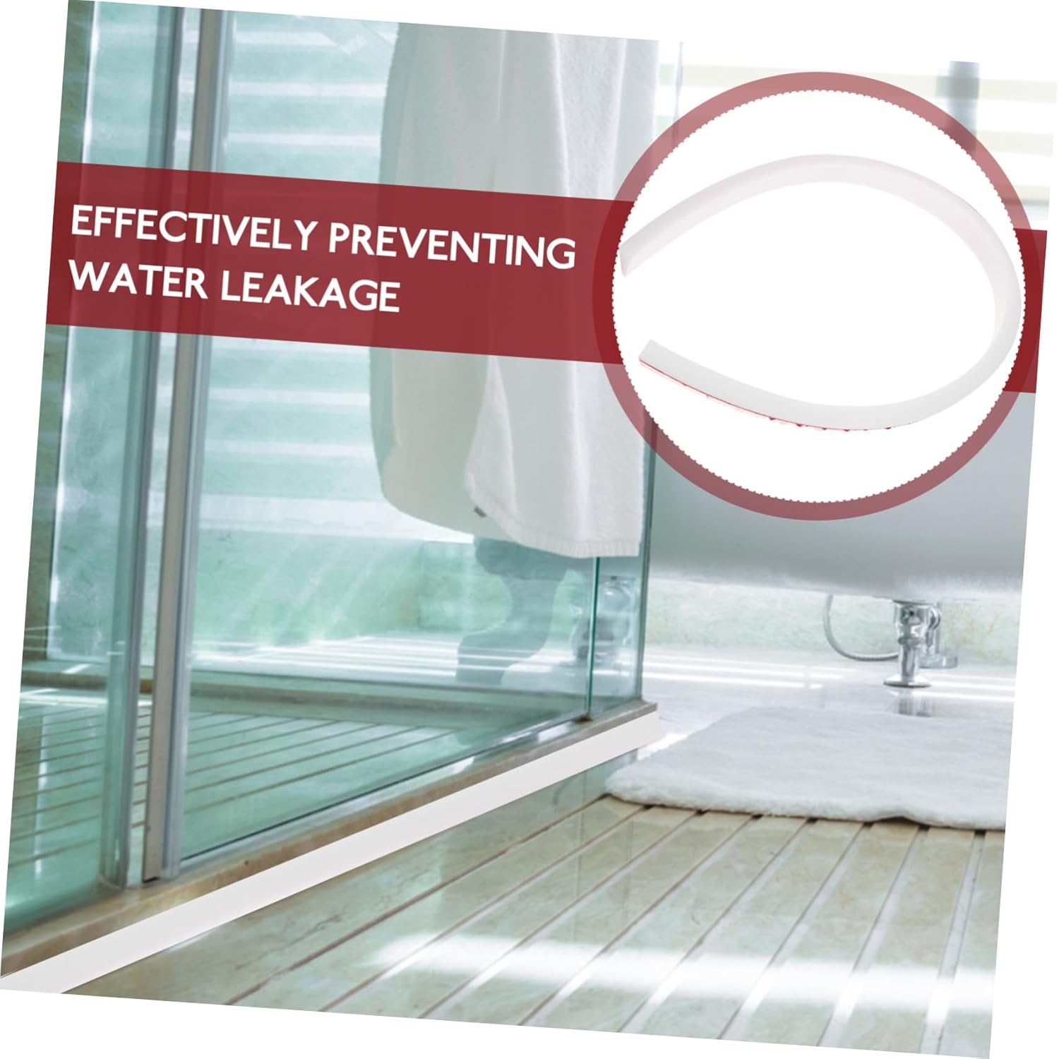 Homoyoyo Water Retaining Strip for Bathtub Shower Door Seal 50cm