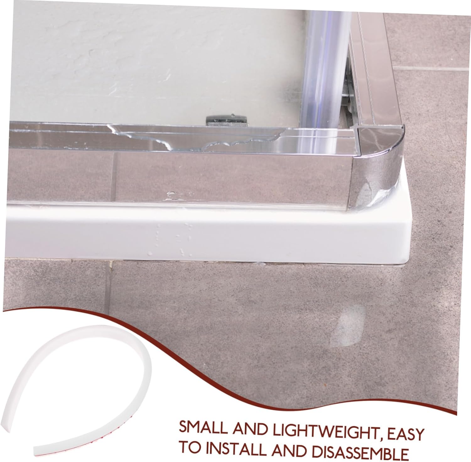 IWOWHERO 50cm Tub Drain Hair Catcher with Silicone Water Seal