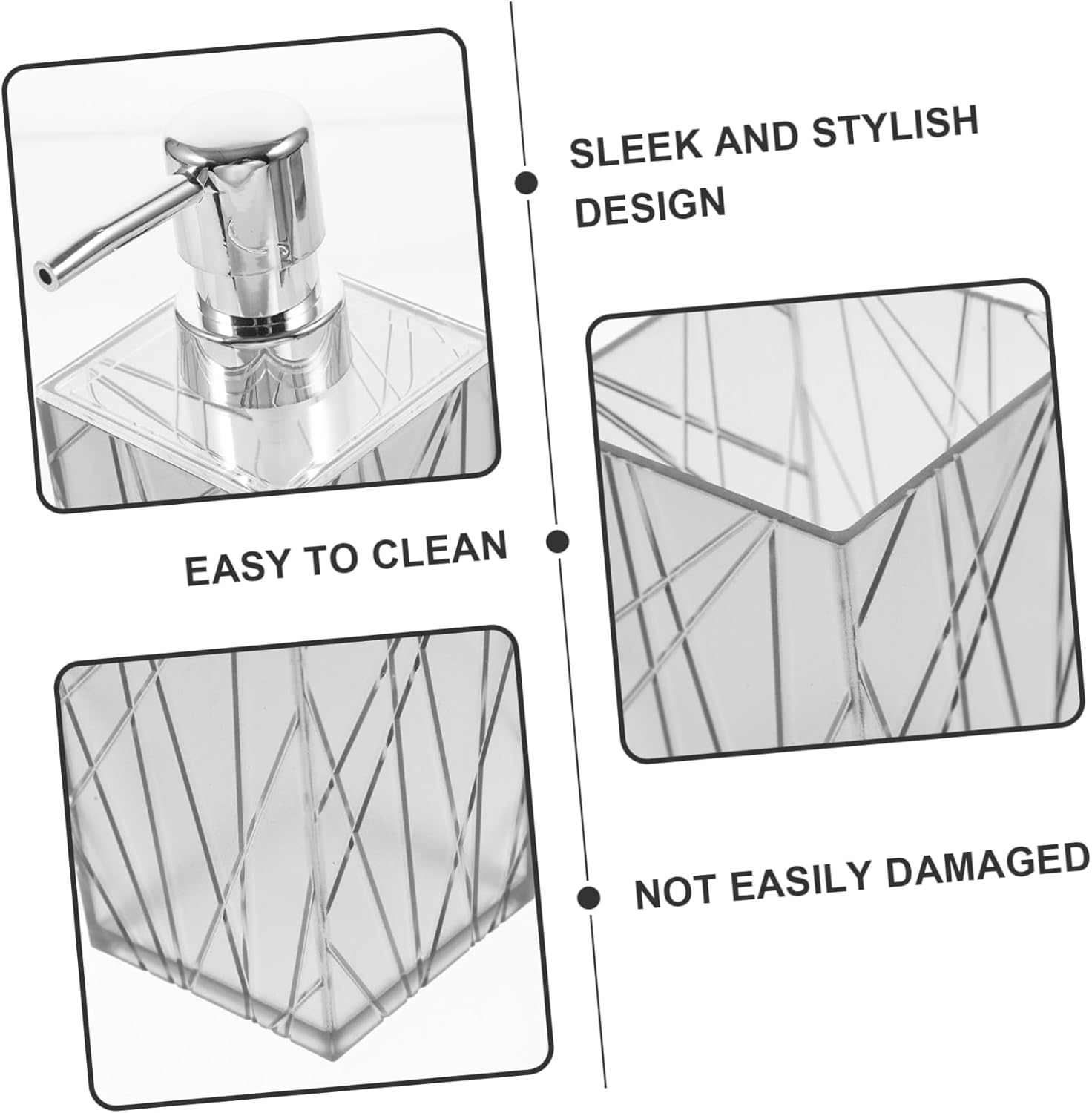 Alipis Bathroom Accessory Set with Shampoo Dispenser and Toothbrush Holder