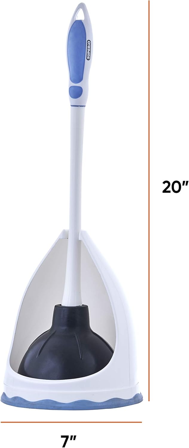 Superio Toilet Brush with Flange Plunger Set