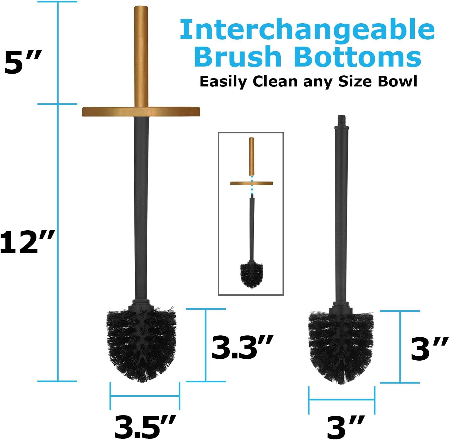 Blue Donuts Toilet Brush and Plunger Set with Holder 1
