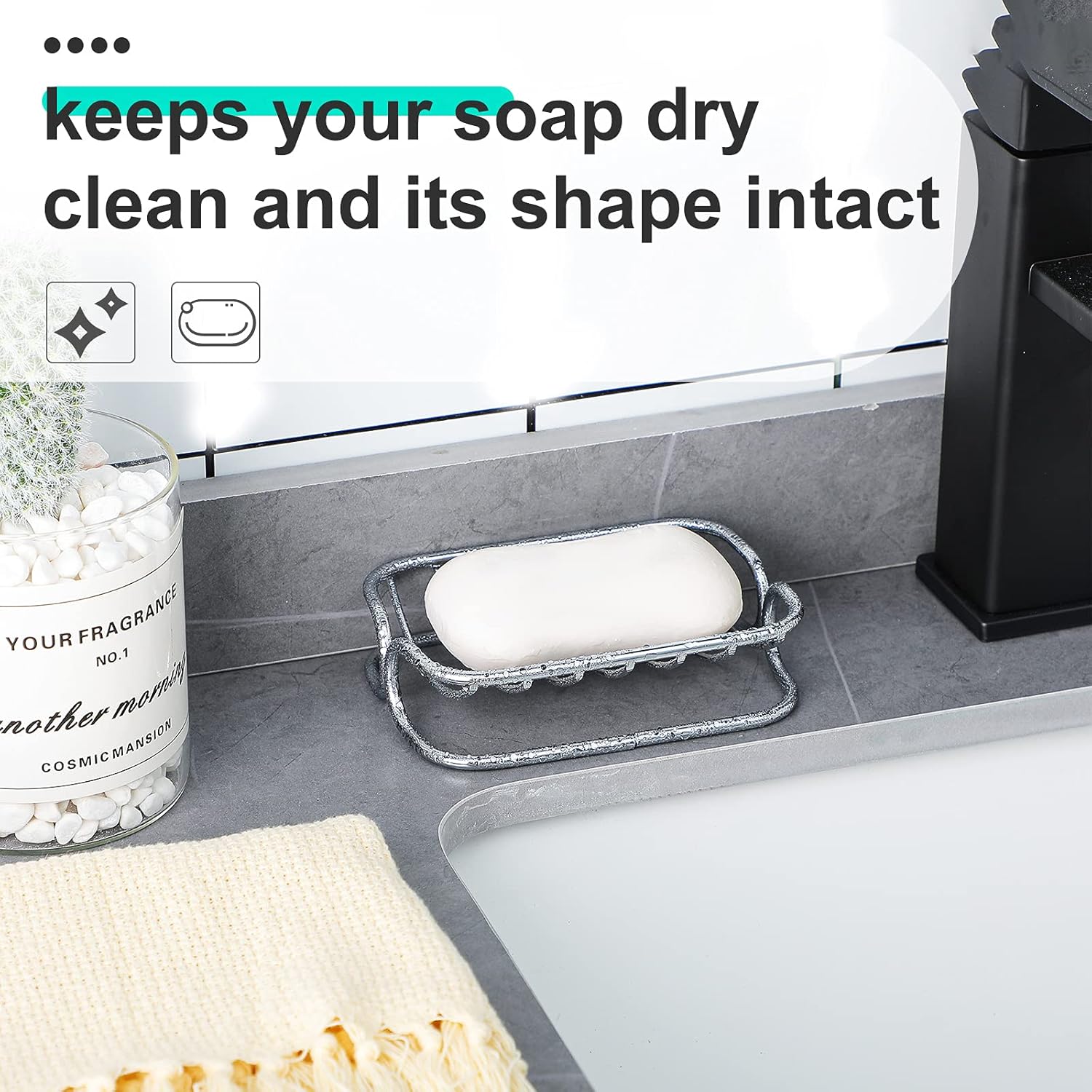 Patelai Stainless Steel Bar Soap Dish Self Draining