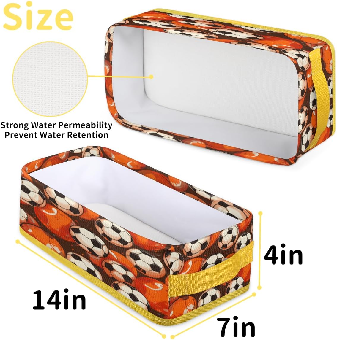 Skonsati Soccer Ball Toilet Paper Storage Basket with Handles