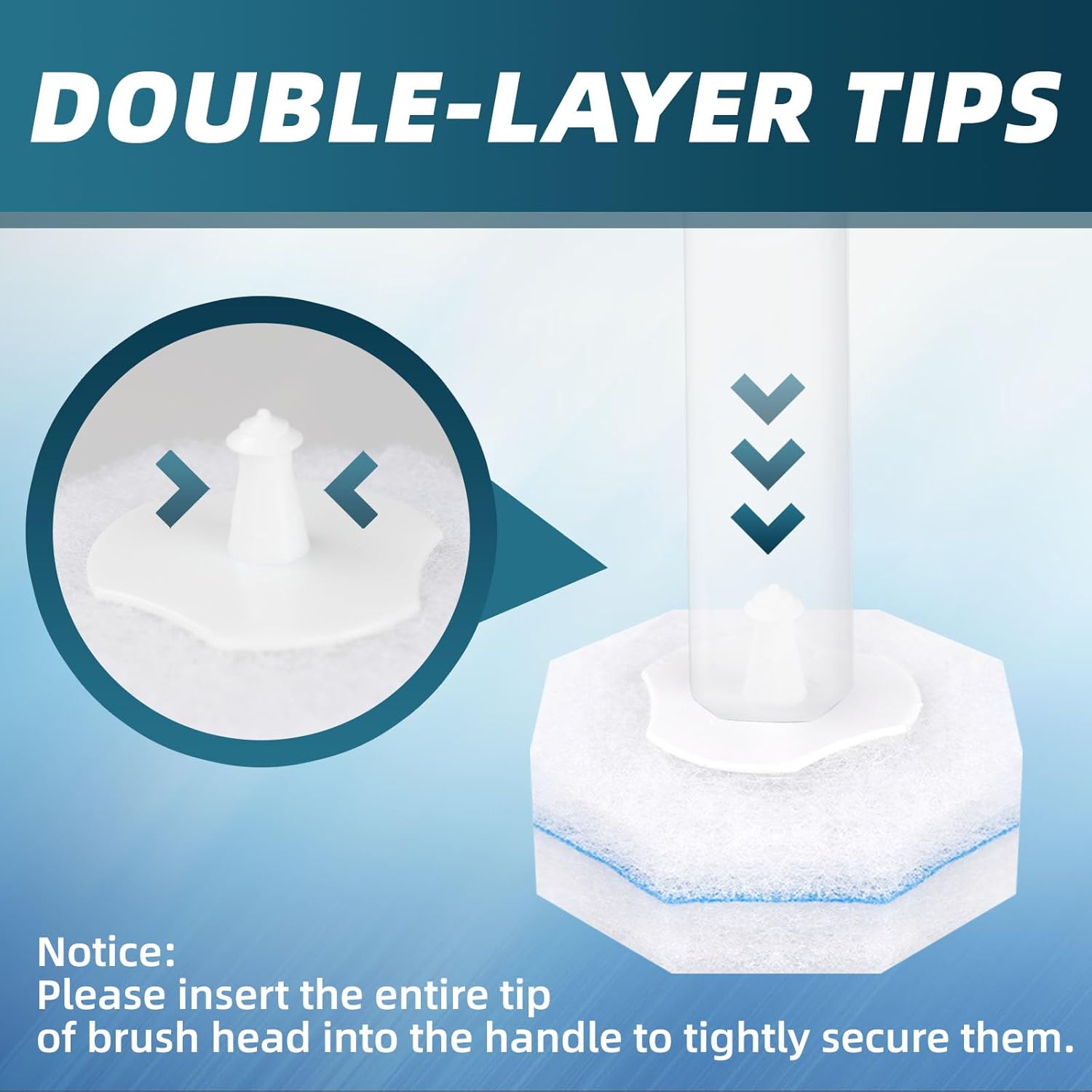 RLOW Disposable Toilet Brush Set with 20 Refills