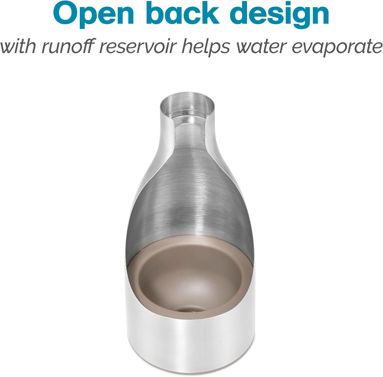Polder Sleek Stainless Steel Toilet Brush with Caddy