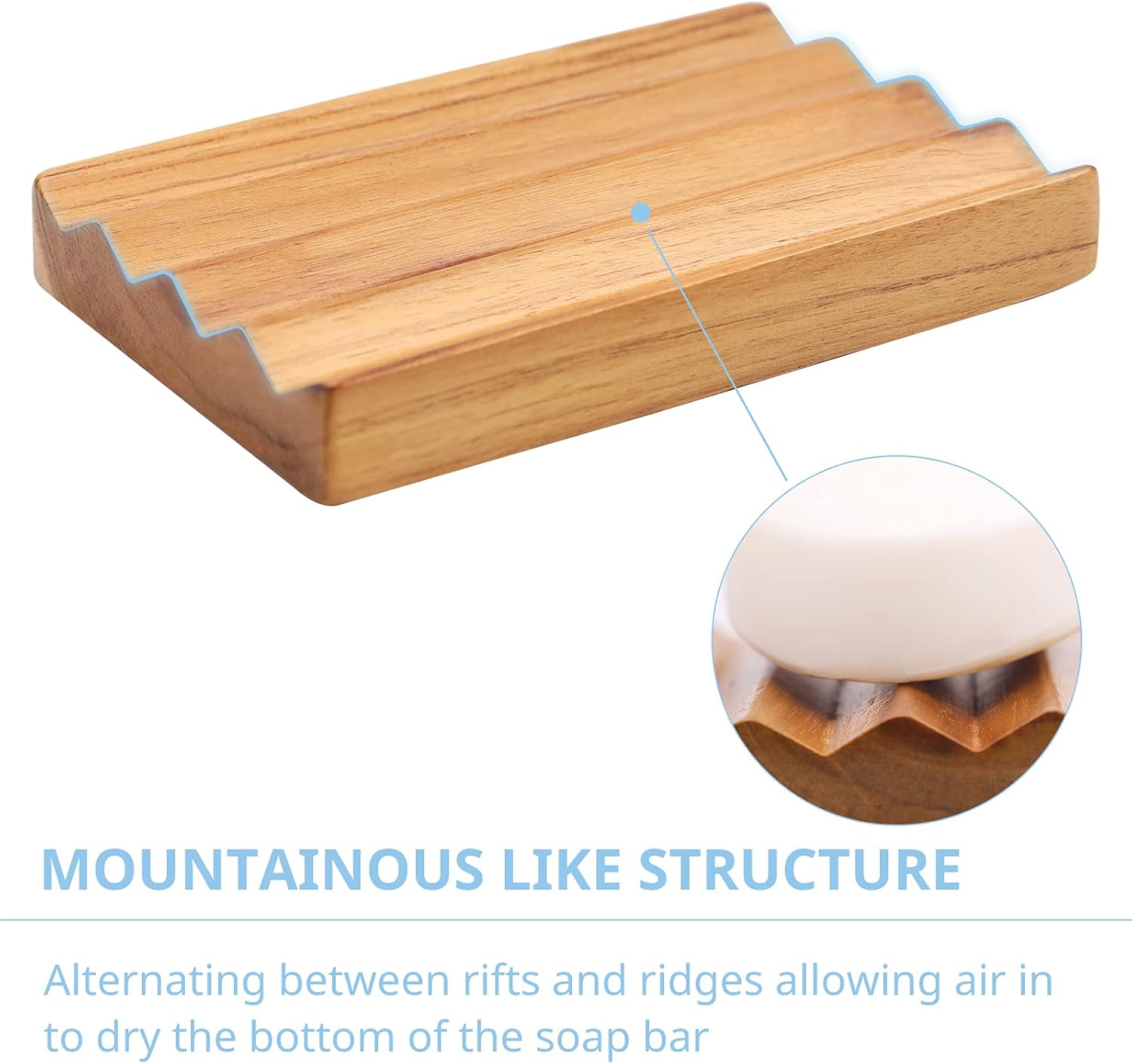 HTB Teak Soap Dish with Raised Base