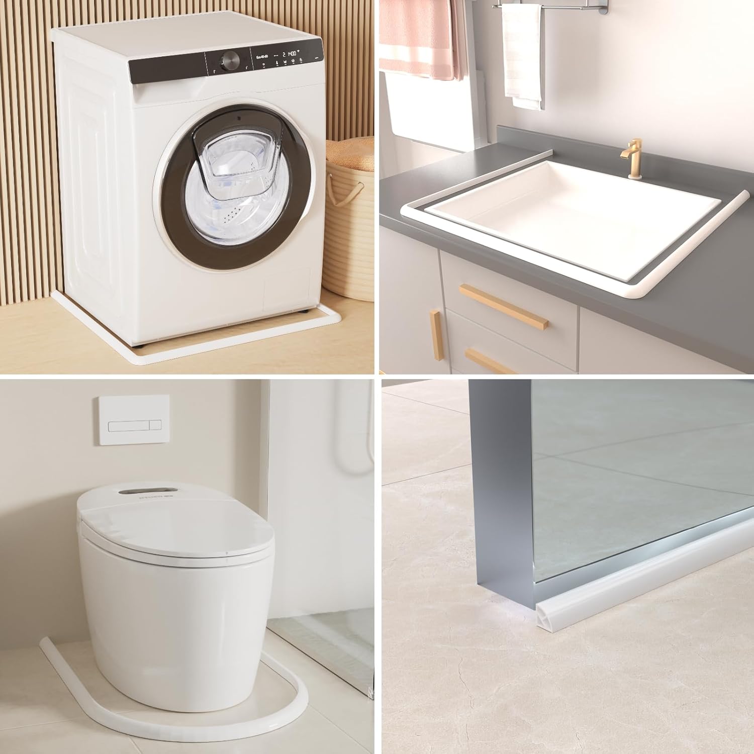 KNEELISA 39 Inch Collapsible Shower Water Barrier