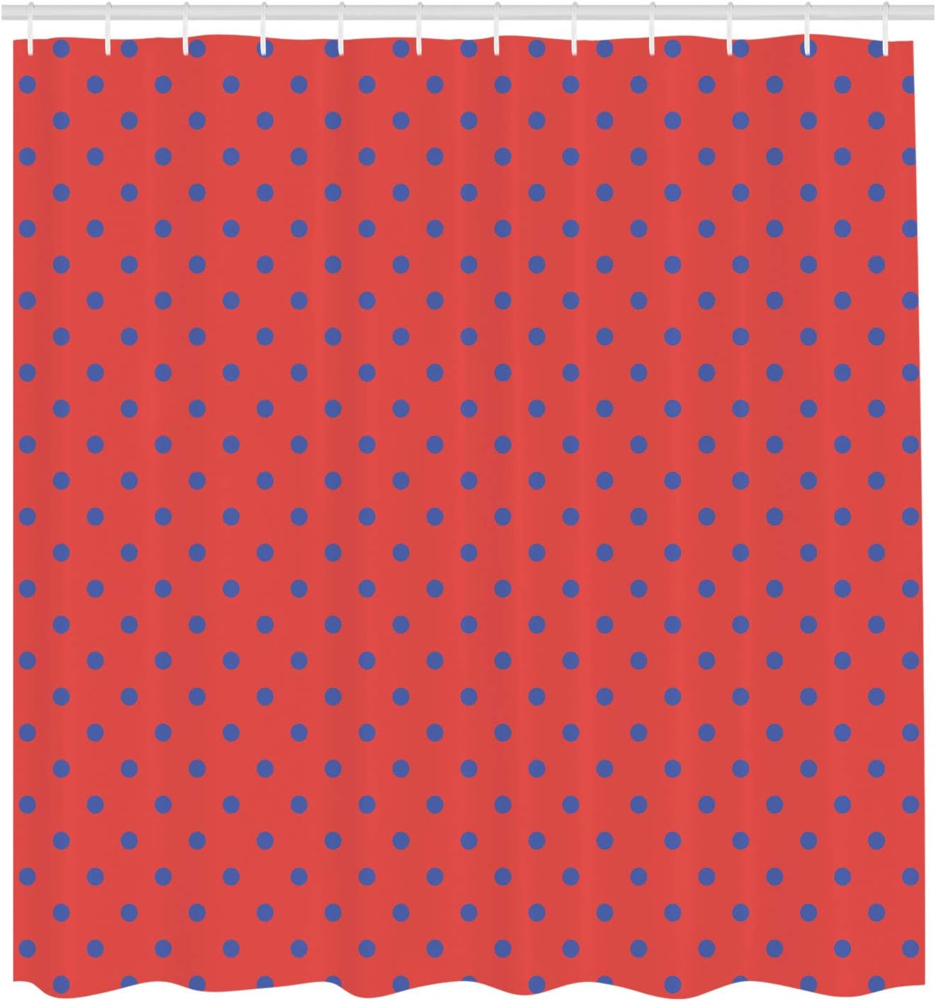 Ambesonne Abstract Shower Curtain Set Dark Coral and Royal Blue
