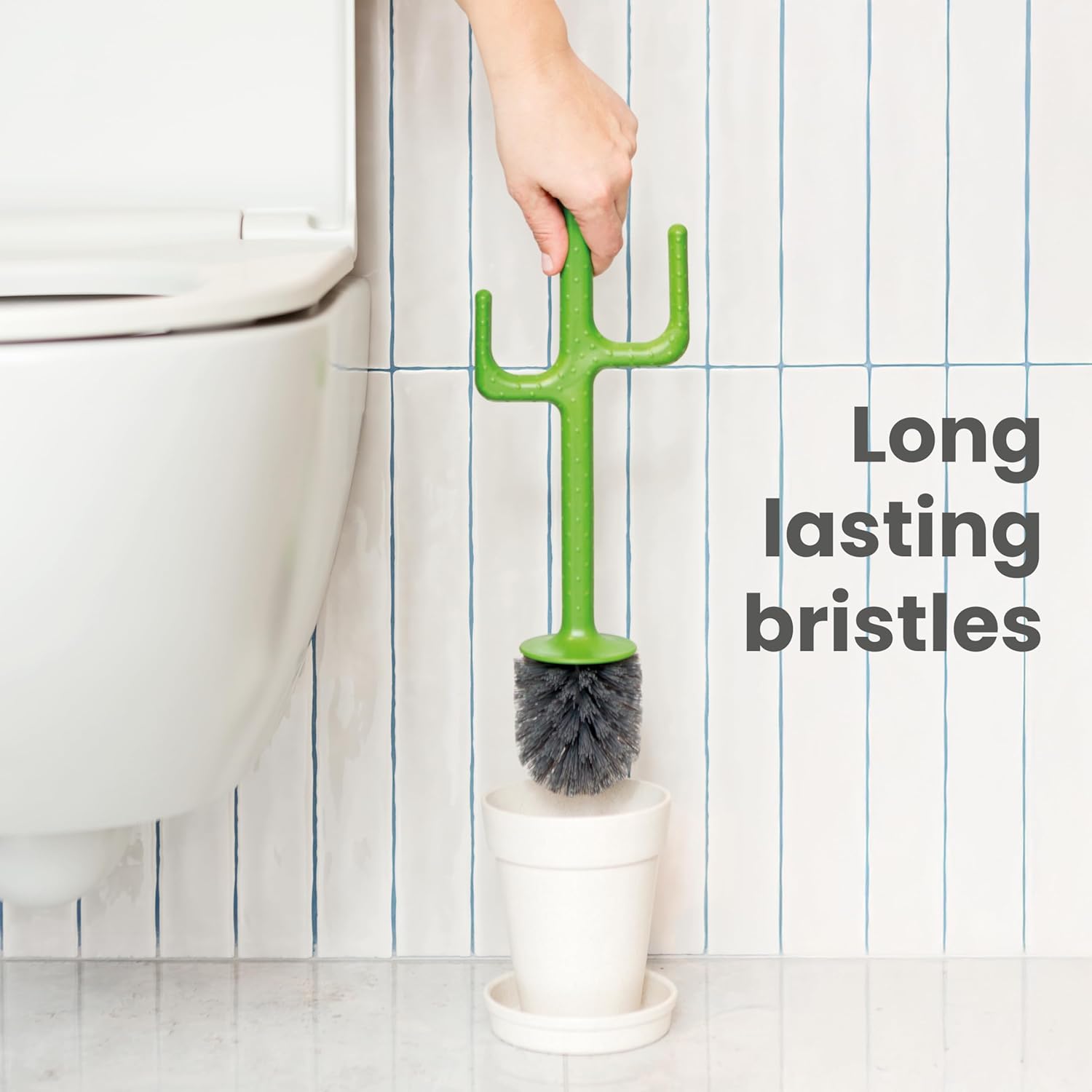 Vigar Cactus Toilet Brush Set with Holder 1