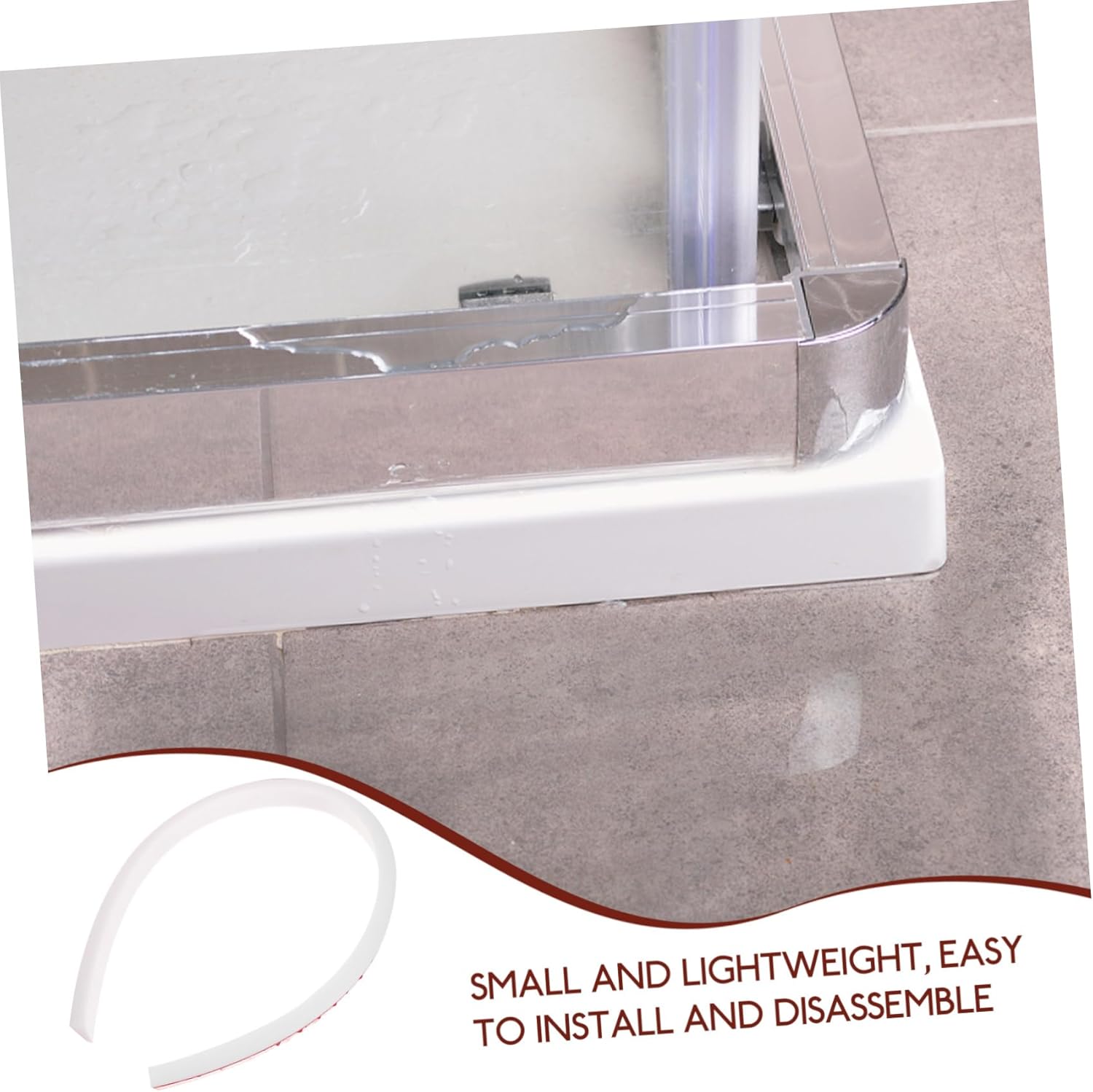 Homoyoyo Water Retaining Strip for Bathtub Shower Door Seal 50cm