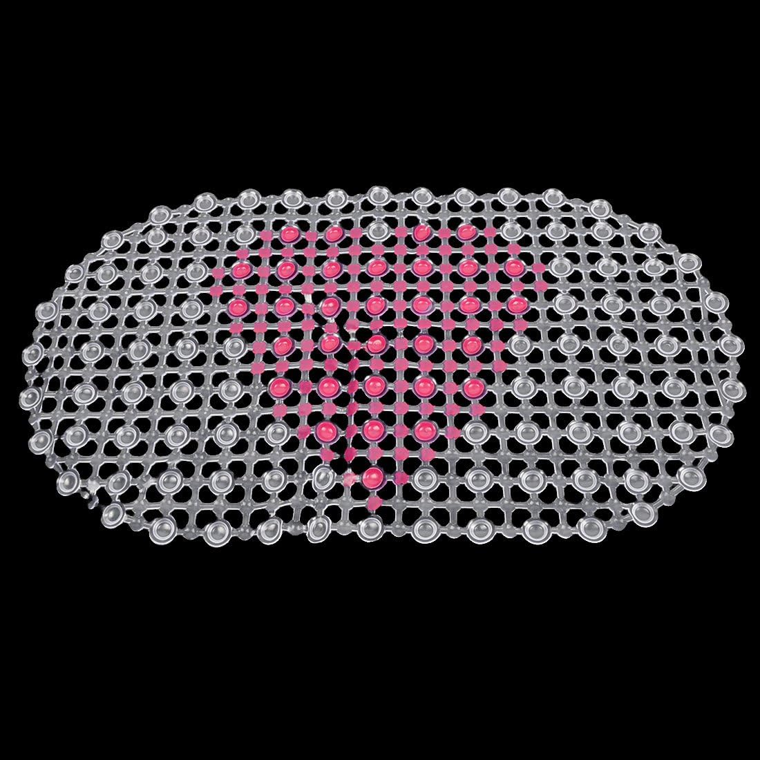 Soft Rubber Heart Print Bath Mat for Hotel and Home